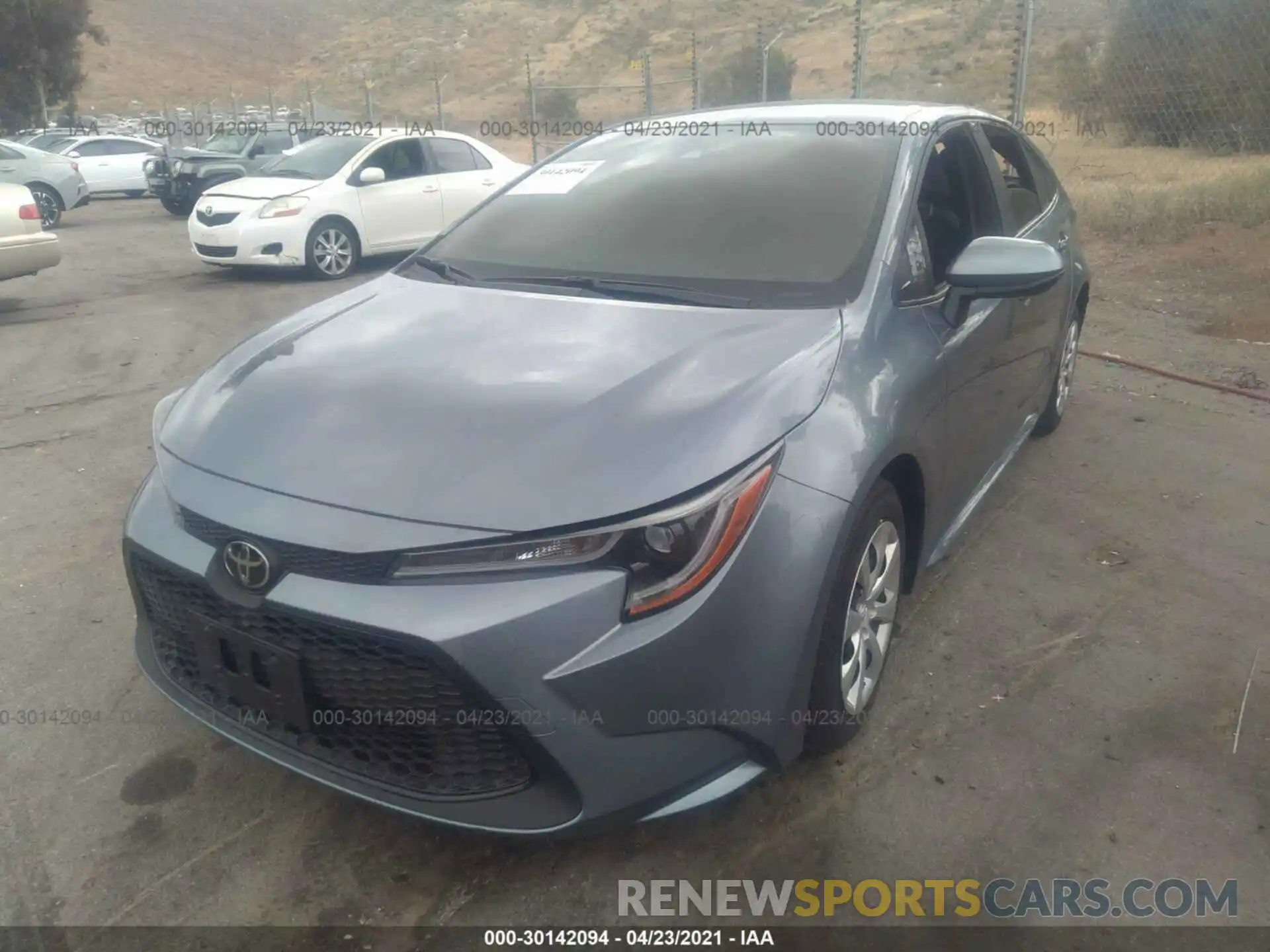 2 Photograph of a damaged car JTDEPRAE0LJ098476 TOYOTA COROLLA 2020