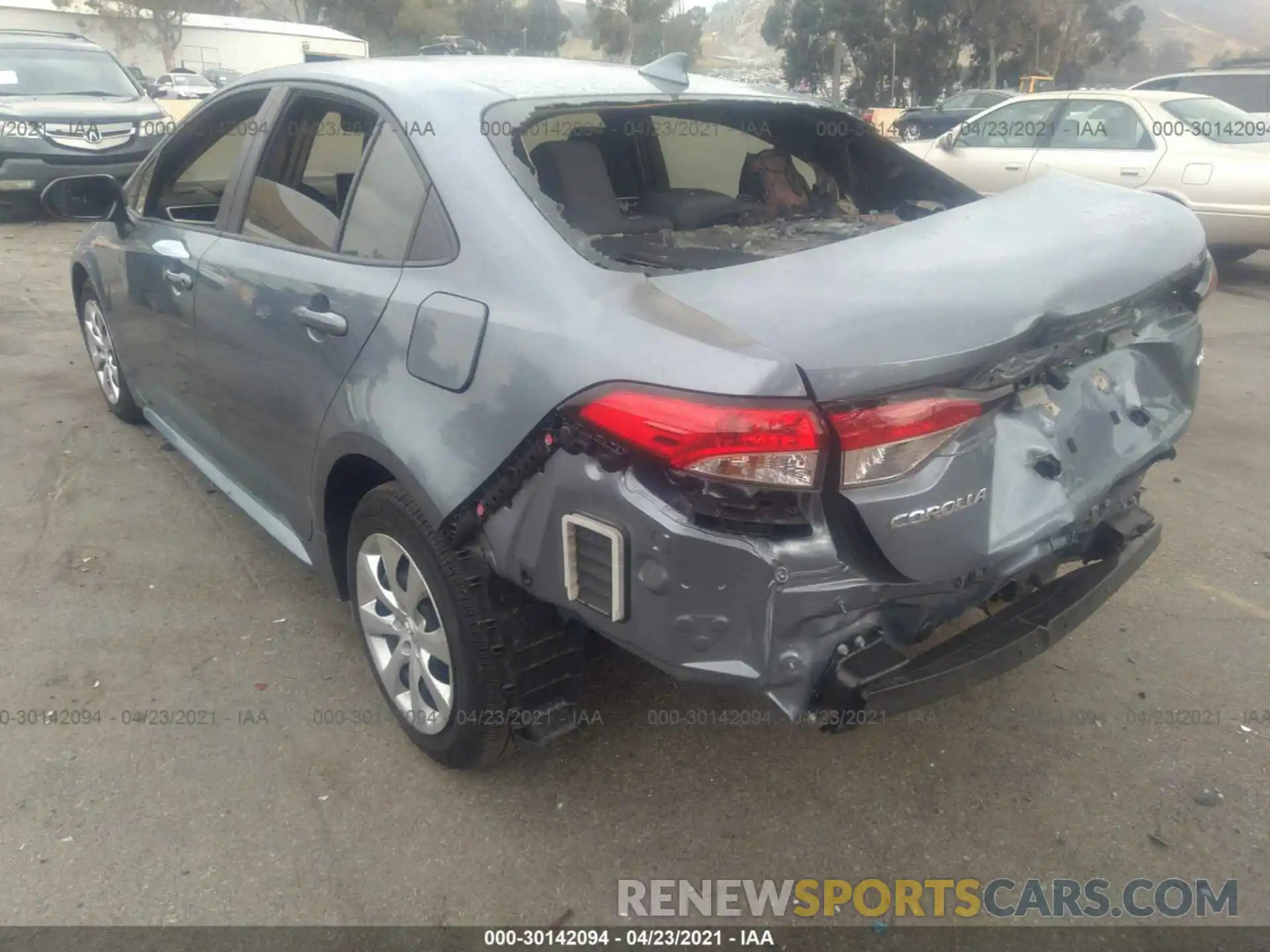 3 Photograph of a damaged car JTDEPRAE0LJ098476 TOYOTA COROLLA 2020