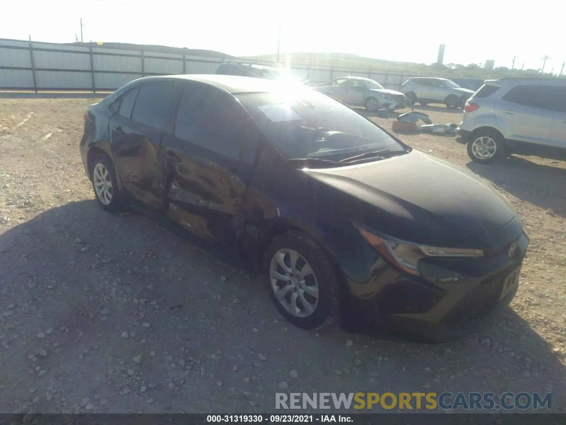 1 Photograph of a damaged car JTDEPRAE0LJ098932 TOYOTA COROLLA 2020