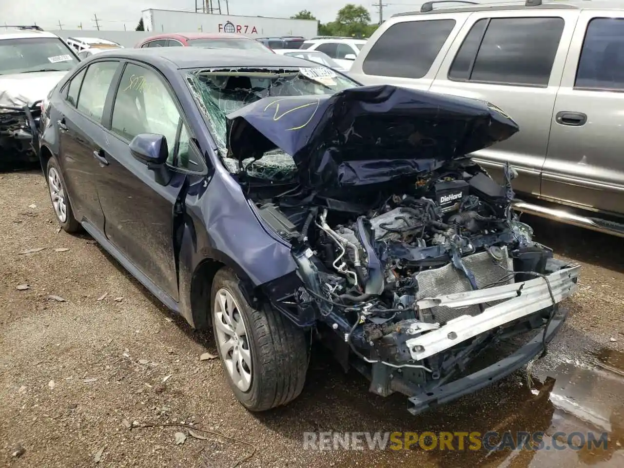 1 Photograph of a damaged car JTDEPRAE0LJ098977 TOYOTA COROLLA 2020