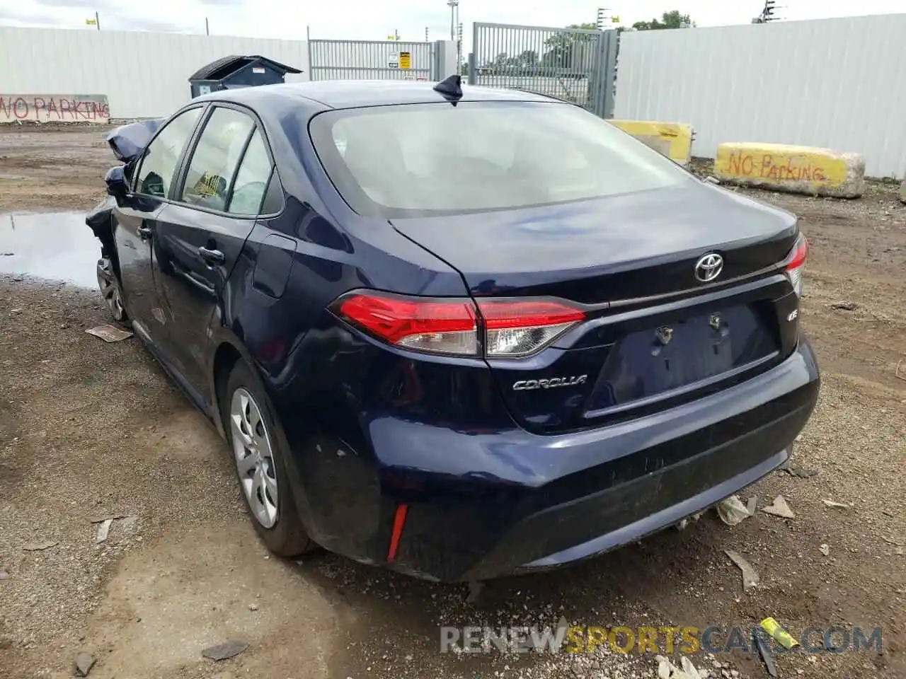 3 Photograph of a damaged car JTDEPRAE0LJ098977 TOYOTA COROLLA 2020