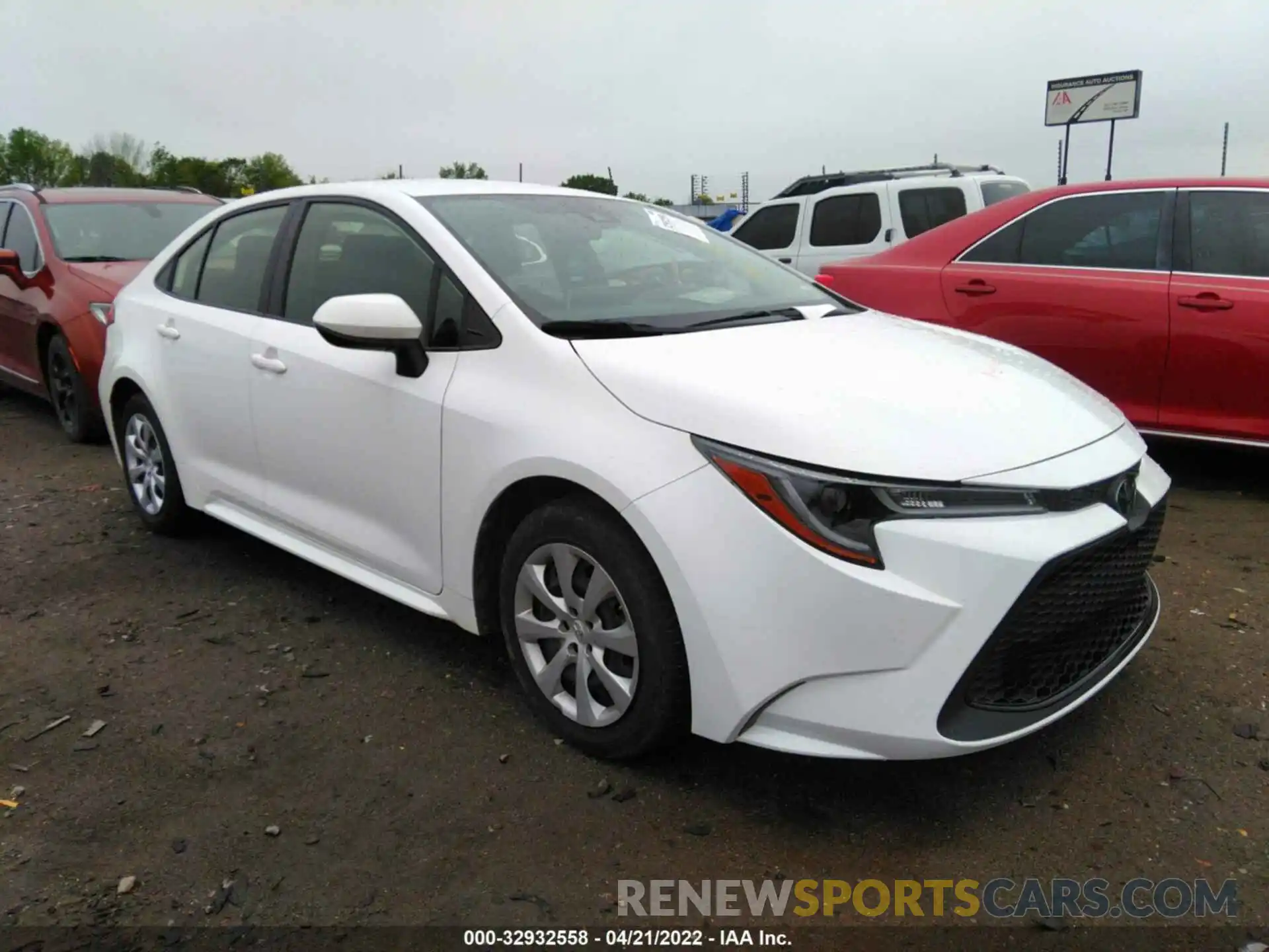 1 Photograph of a damaged car JTDEPRAE0LJ100369 TOYOTA COROLLA 2020