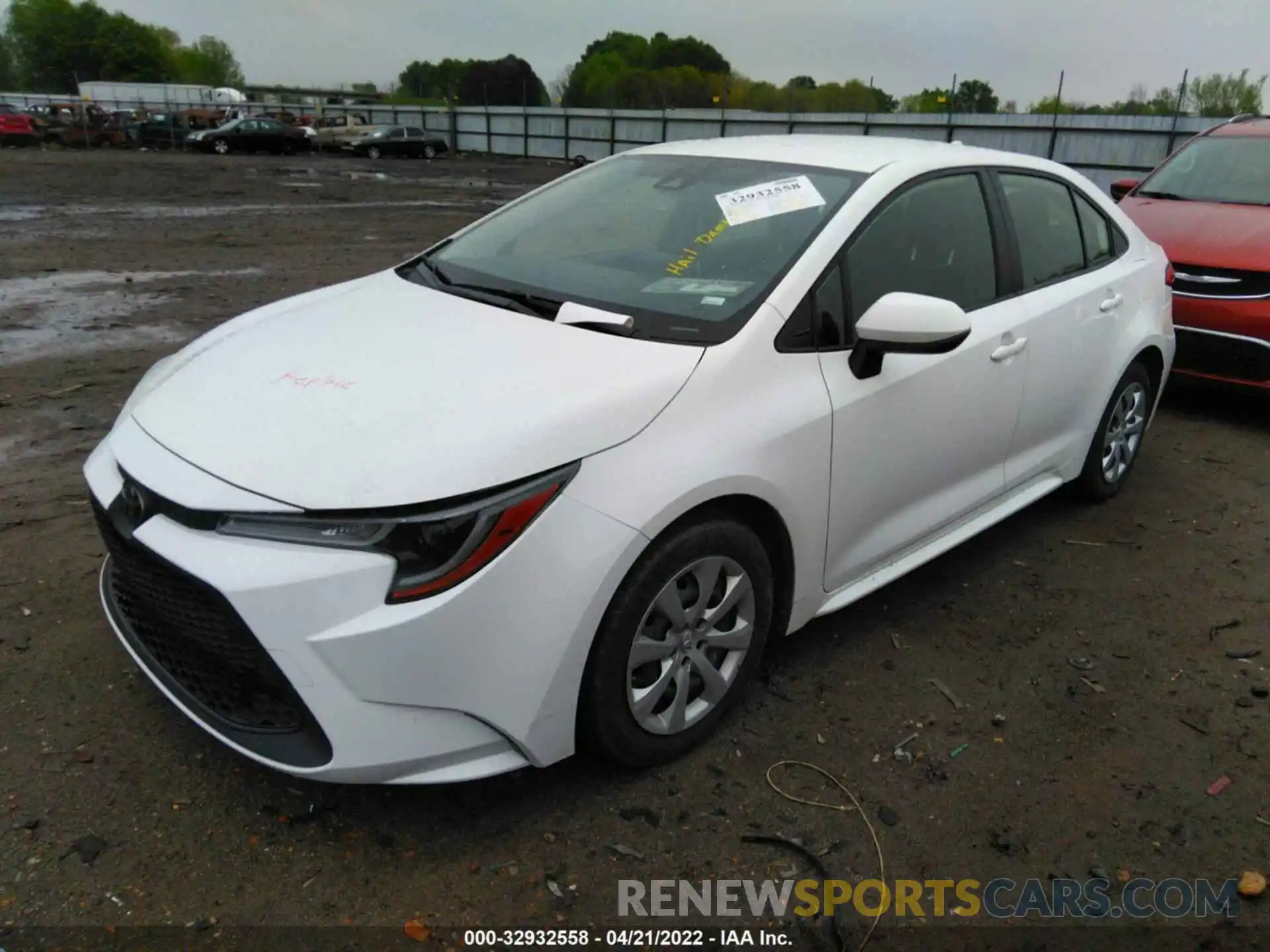 2 Photograph of a damaged car JTDEPRAE0LJ100369 TOYOTA COROLLA 2020