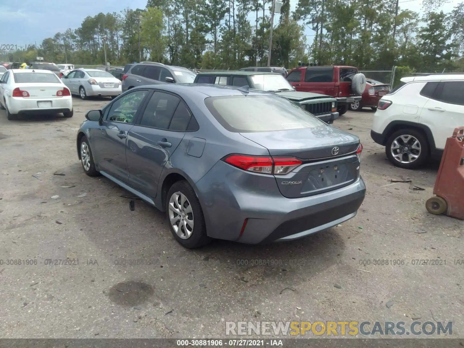 3 Photograph of a damaged car JTDEPRAE0LJ100582 TOYOTA COROLLA 2020