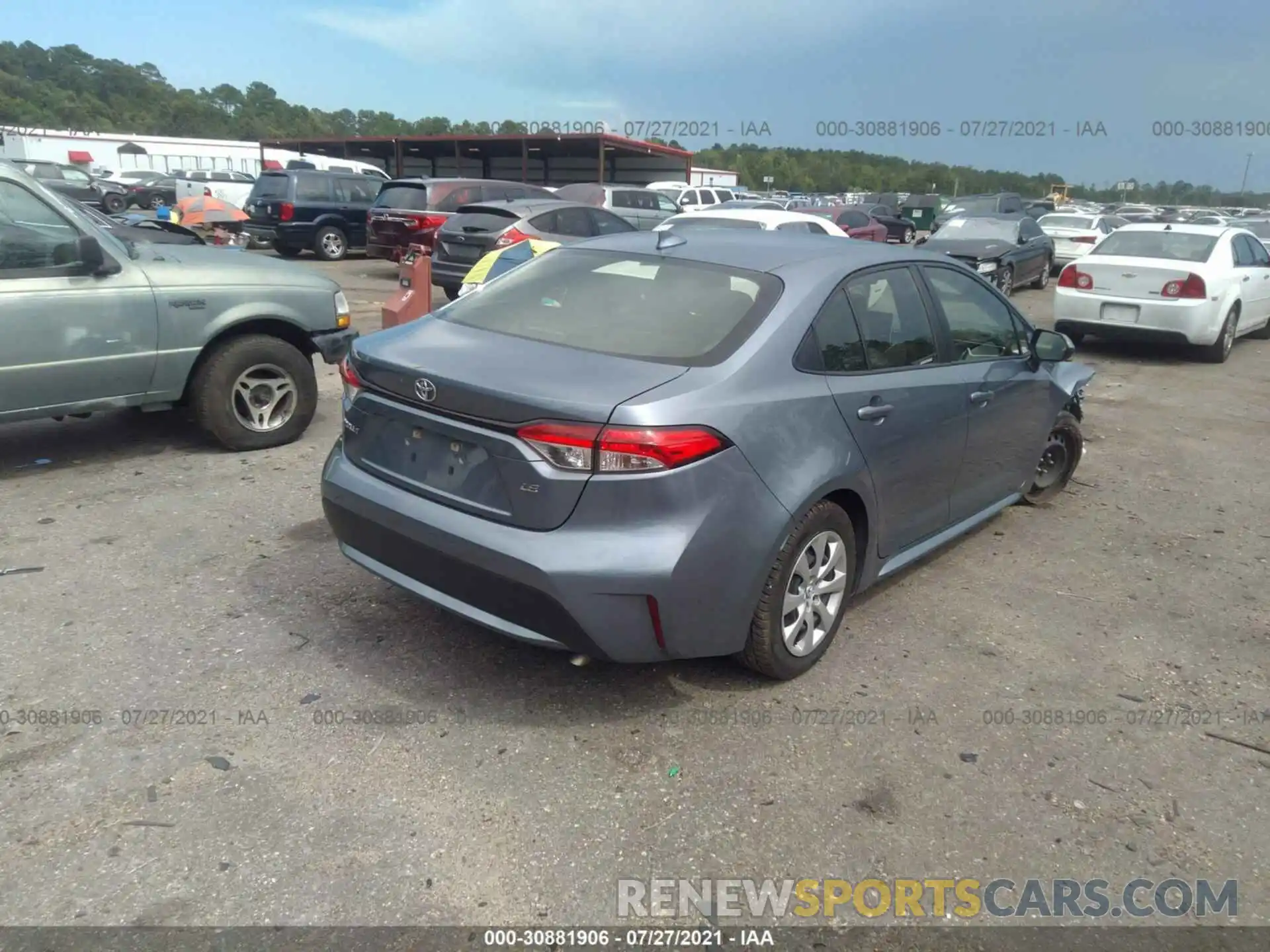 4 Photograph of a damaged car JTDEPRAE0LJ100582 TOYOTA COROLLA 2020