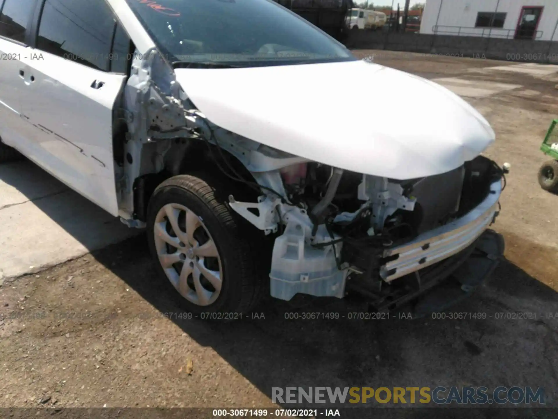 6 Photograph of a damaged car JTDEPRAE0LJ100775 TOYOTA COROLLA 2020