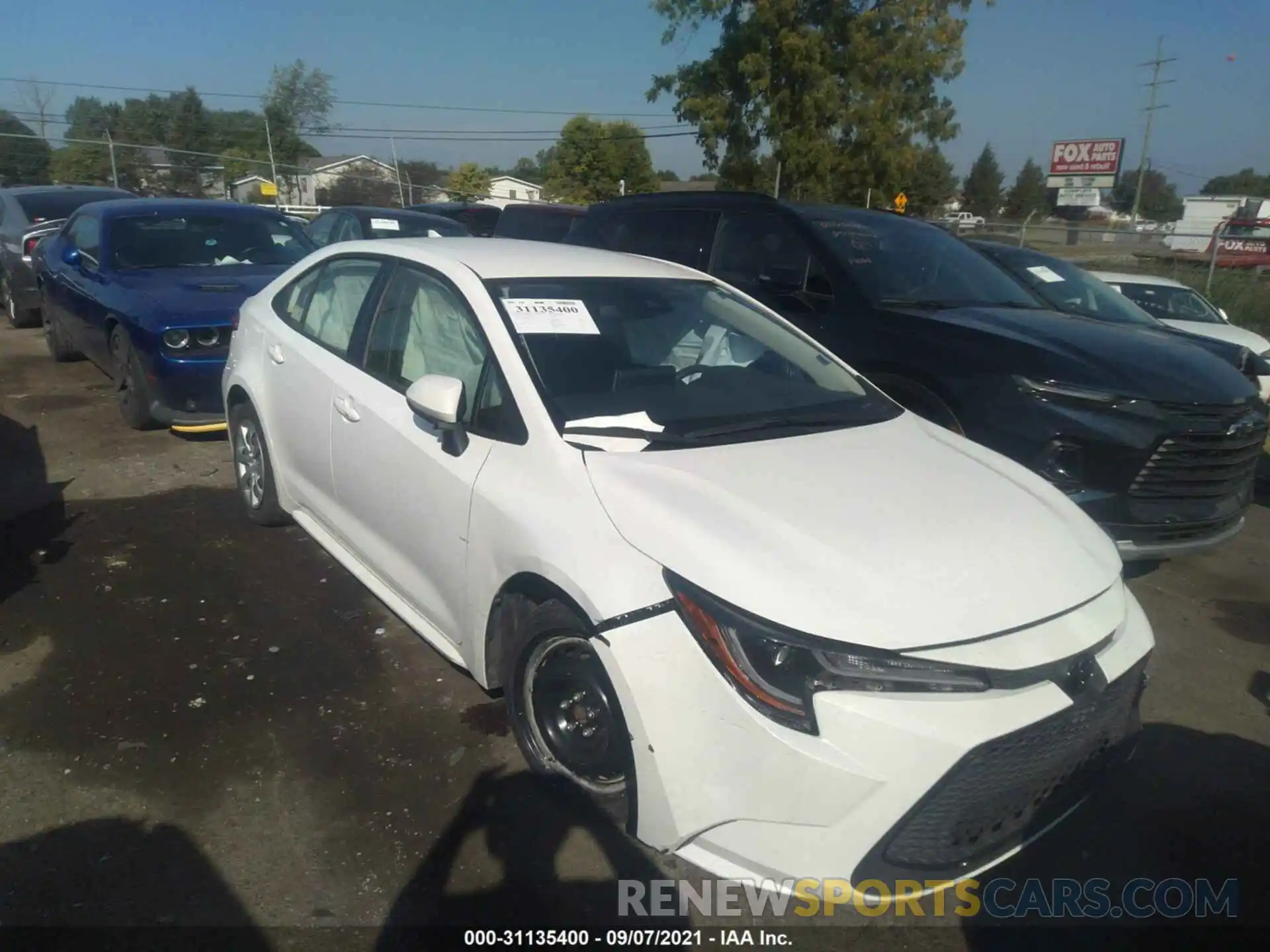 1 Photograph of a damaged car JTDEPRAE0LJ100811 TOYOTA COROLLA 2020