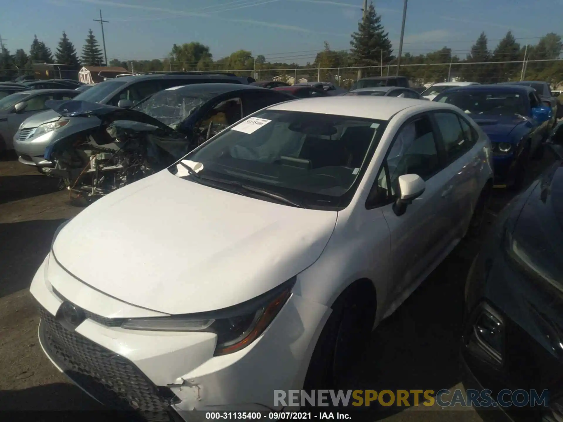 2 Photograph of a damaged car JTDEPRAE0LJ100811 TOYOTA COROLLA 2020