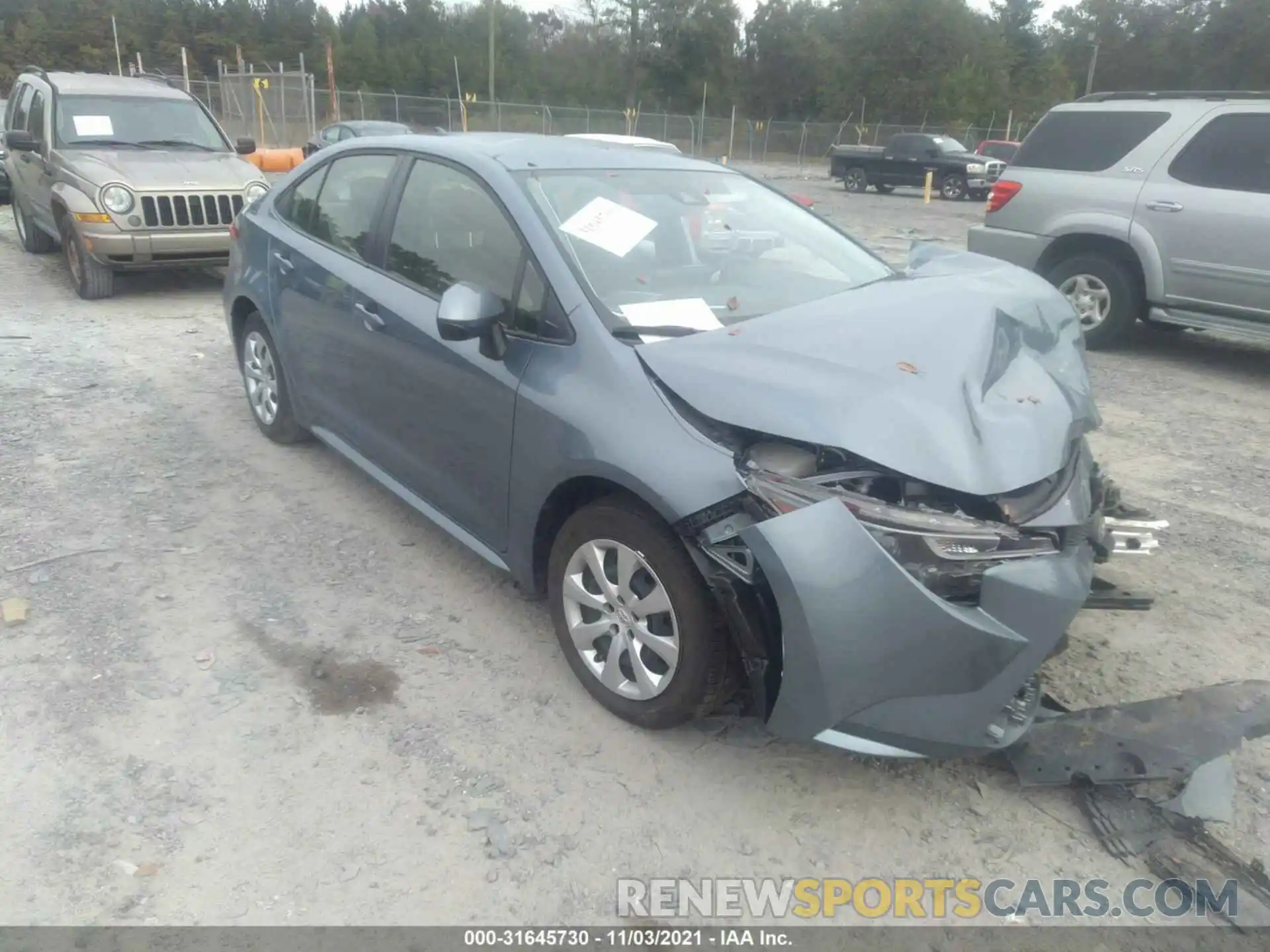 1 Photograph of a damaged car JTDEPRAE0LJ101814 TOYOTA COROLLA 2020