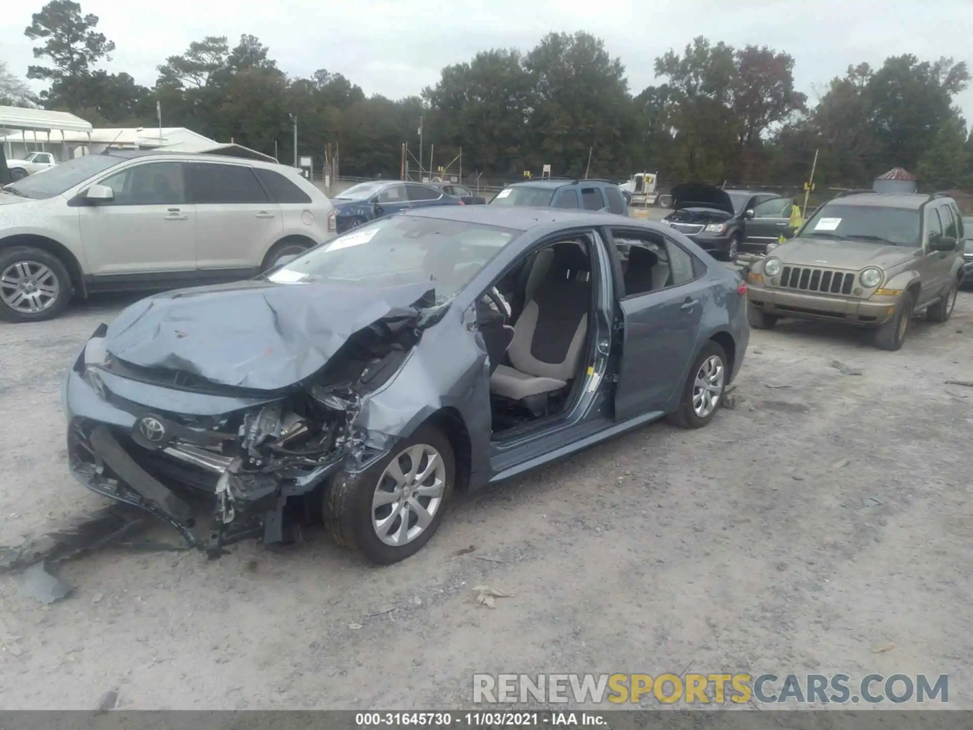 2 Photograph of a damaged car JTDEPRAE0LJ101814 TOYOTA COROLLA 2020