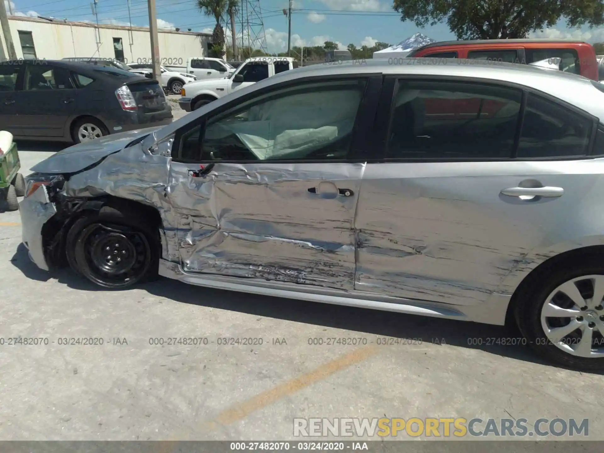 6 Photograph of a damaged car JTDEPRAE0LJ101828 TOYOTA COROLLA 2020