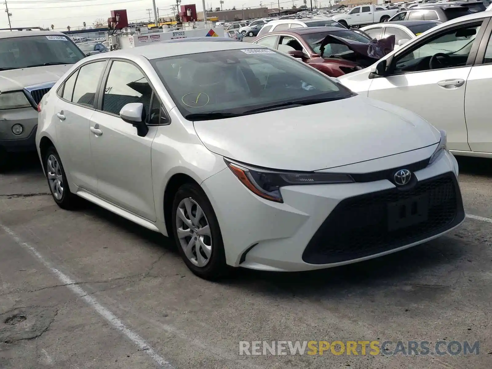 1 Photograph of a damaged car JTDEPRAE0LJ102025 TOYOTA COROLLA 2020