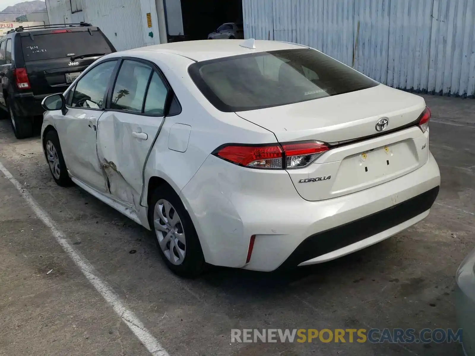 3 Photograph of a damaged car JTDEPRAE0LJ102025 TOYOTA COROLLA 2020