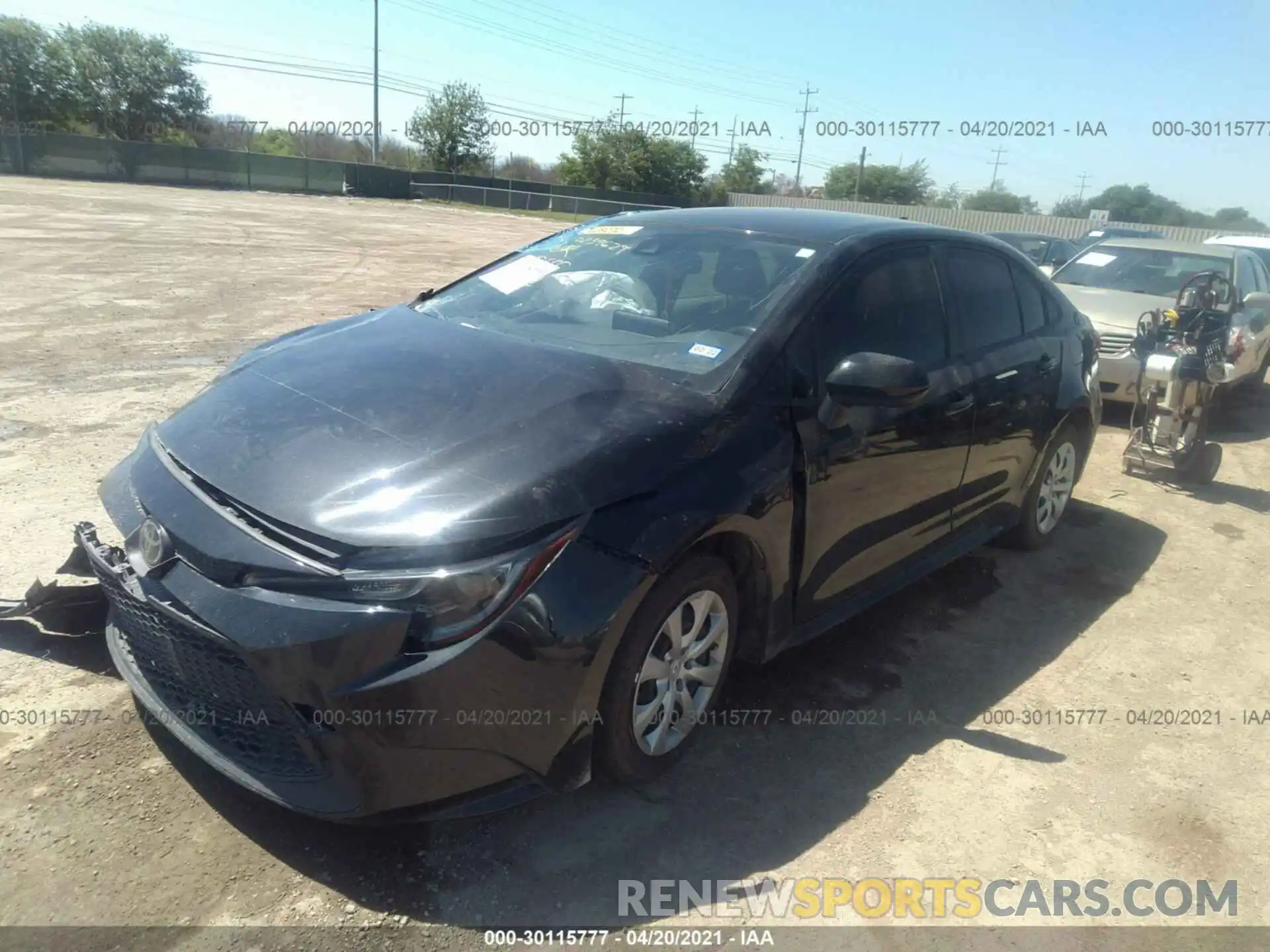 2 Photograph of a damaged car JTDEPRAE0LJ102655 TOYOTA COROLLA 2020