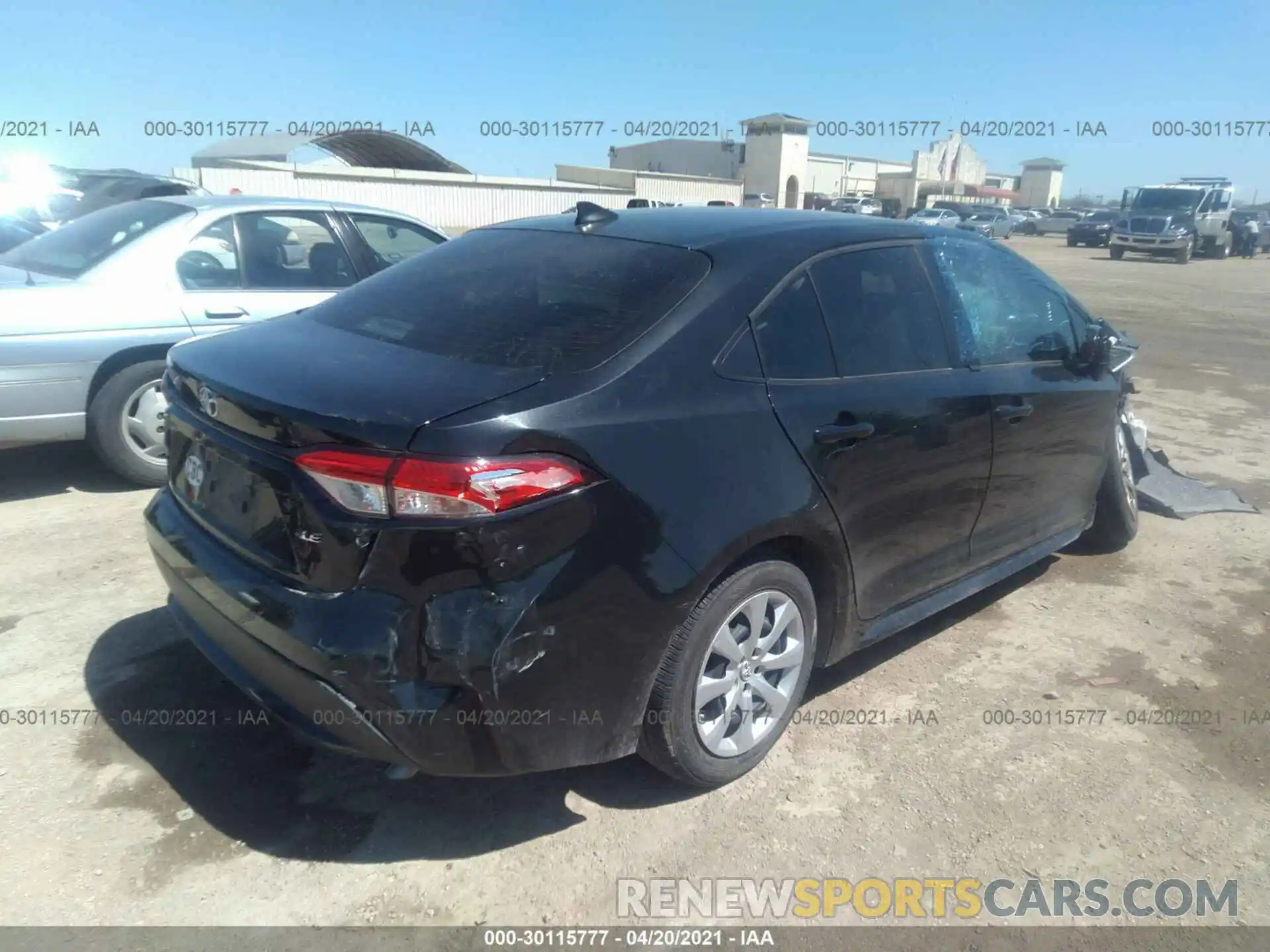 4 Photograph of a damaged car JTDEPRAE0LJ102655 TOYOTA COROLLA 2020