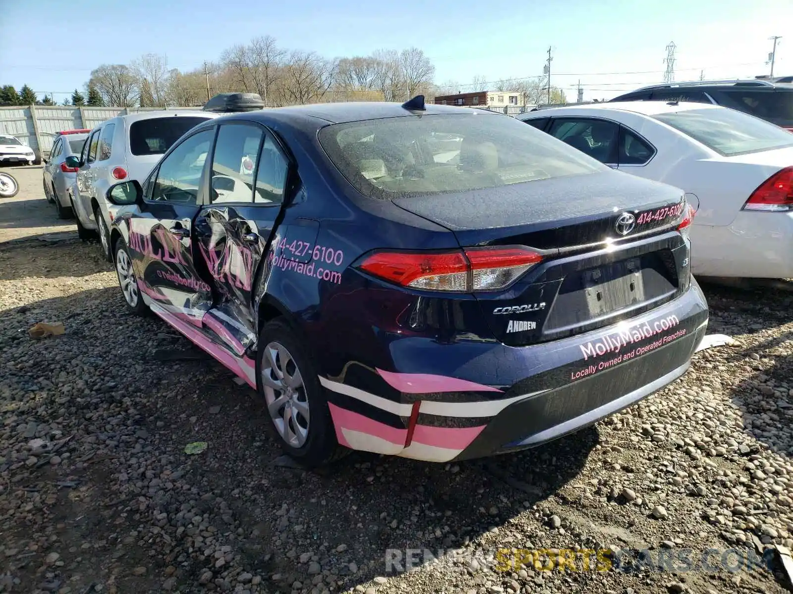 3 Photograph of a damaged car JTDEPRAE0LJ102946 TOYOTA COROLLA 2020