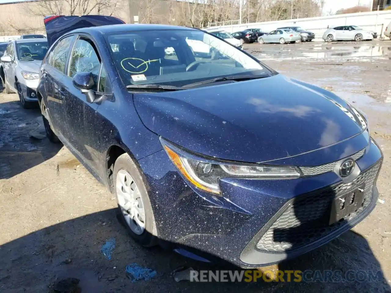 1 Photograph of a damaged car JTDEPRAE0LJ103109 TOYOTA COROLLA 2020