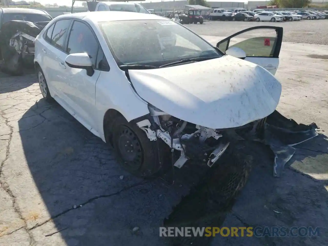 1 Photograph of a damaged car JTDEPRAE0LJ103398 TOYOTA COROLLA 2020