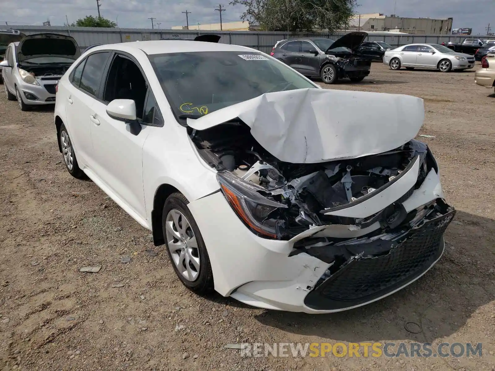 1 Photograph of a damaged car JTDEPRAE0LJ103501 TOYOTA COROLLA 2020