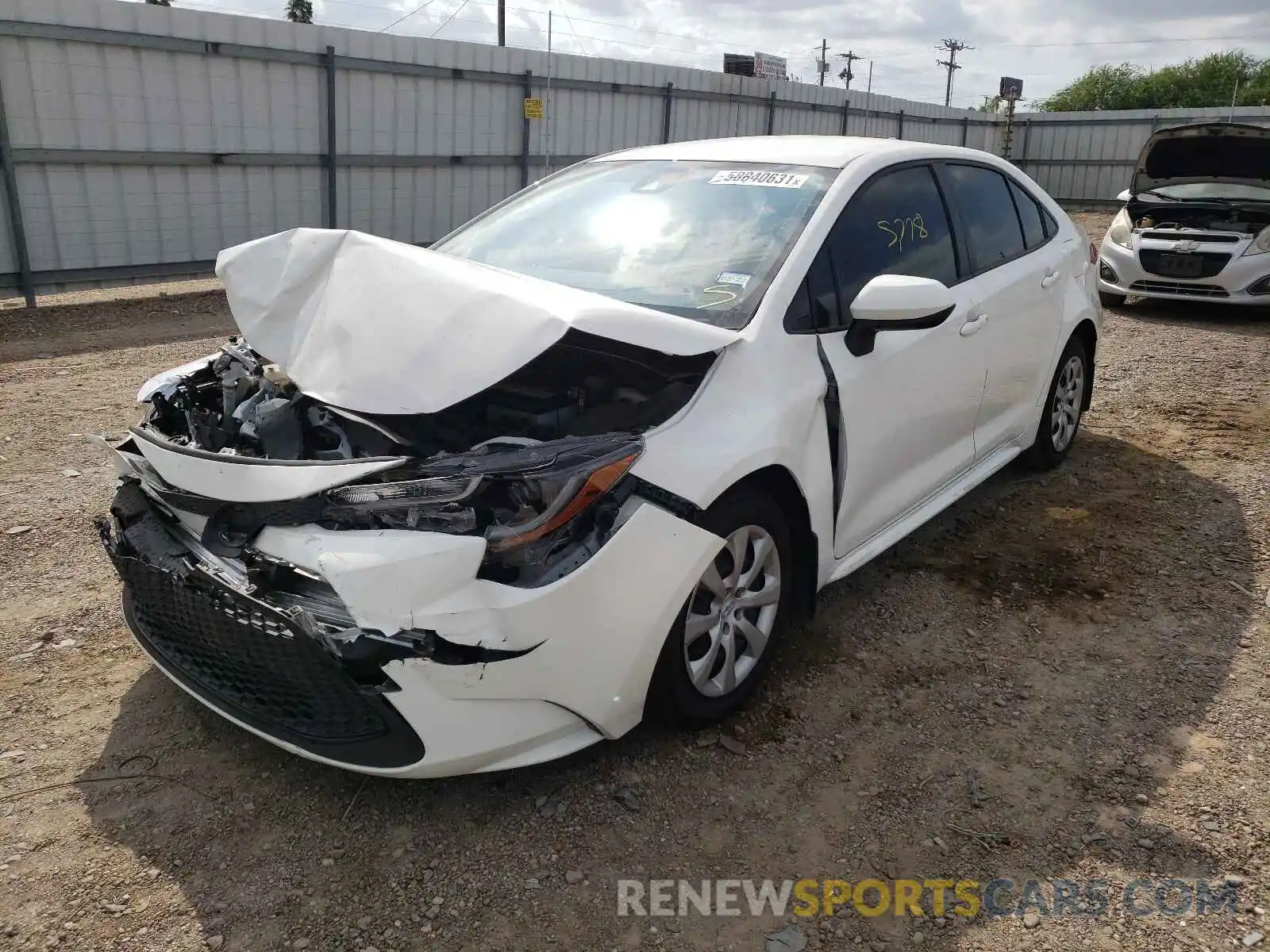 2 Photograph of a damaged car JTDEPRAE0LJ103501 TOYOTA COROLLA 2020