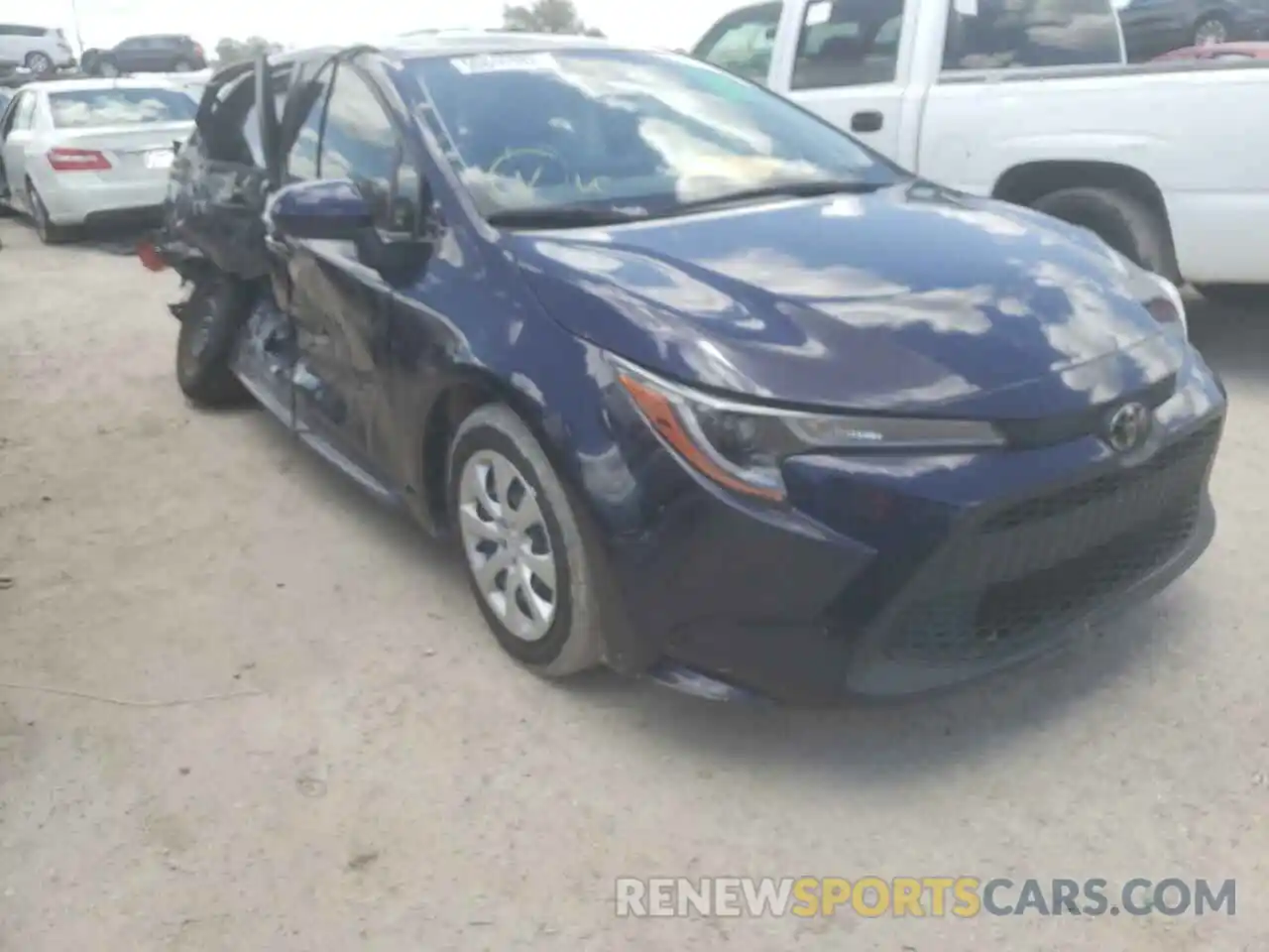 1 Photograph of a damaged car JTDEPRAE0LJ104387 TOYOTA COROLLA 2020