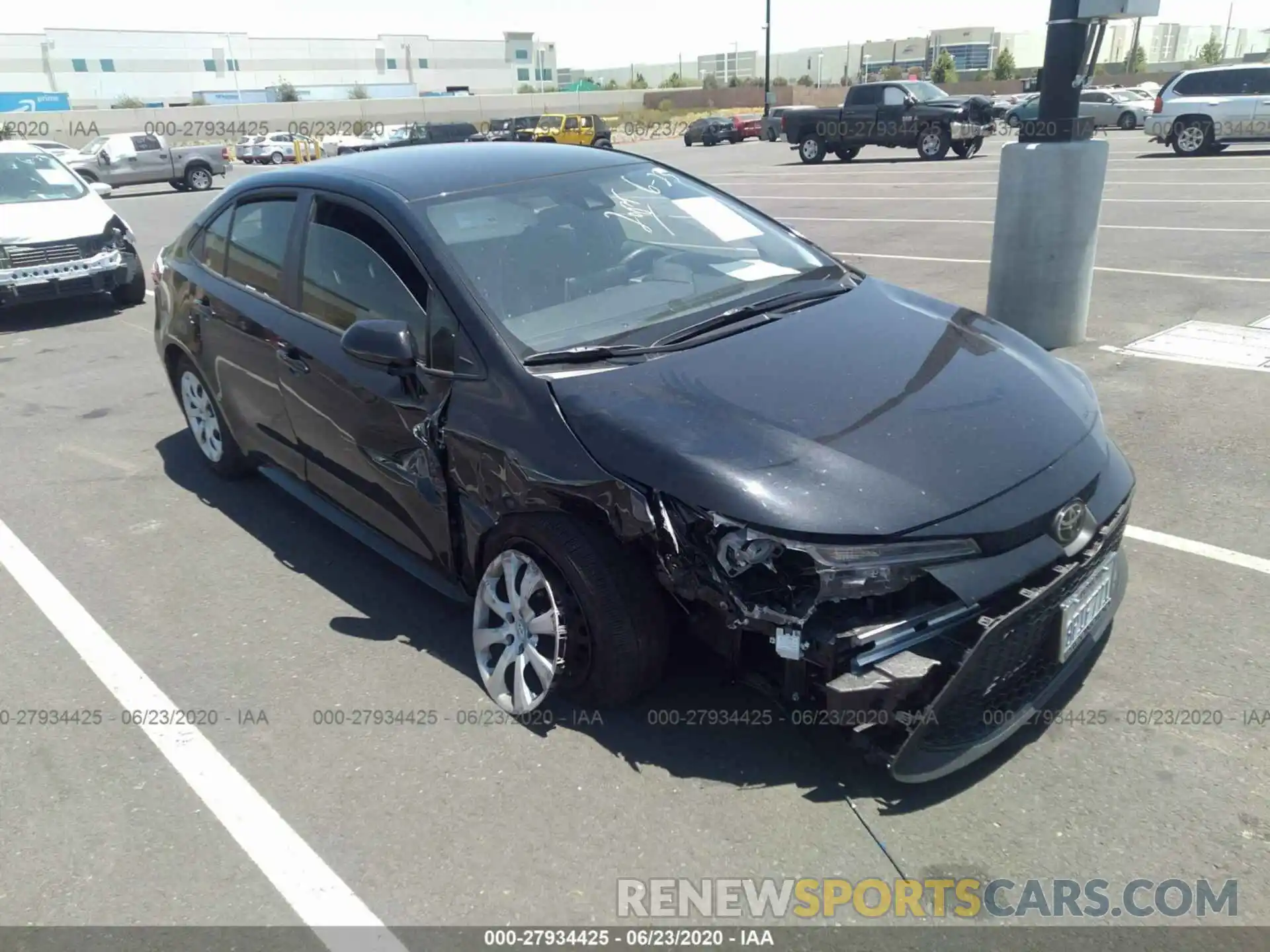 1 Photograph of a damaged car JTDEPRAE0LJ105622 TOYOTA COROLLA 2020