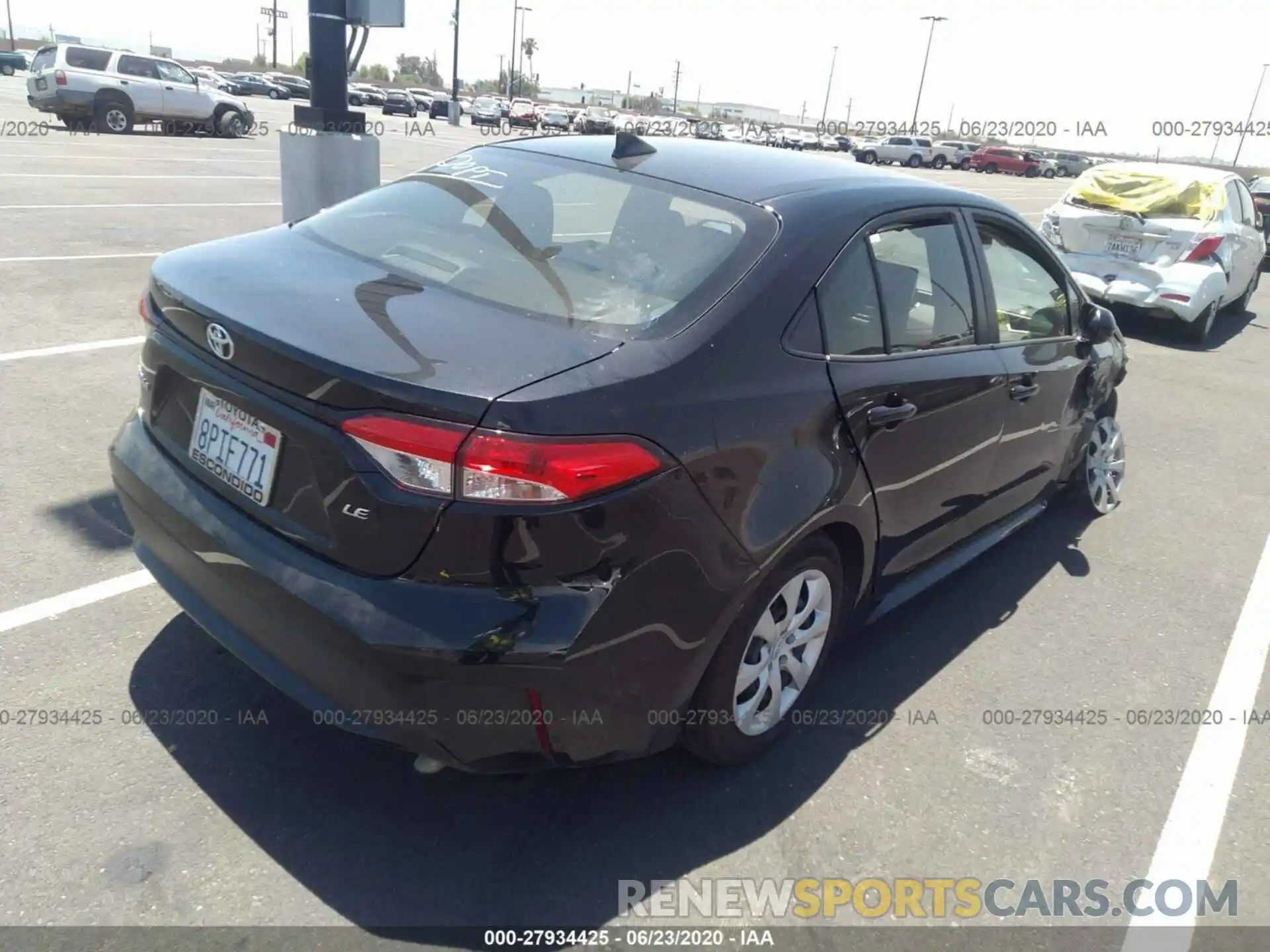 4 Photograph of a damaged car JTDEPRAE0LJ105622 TOYOTA COROLLA 2020