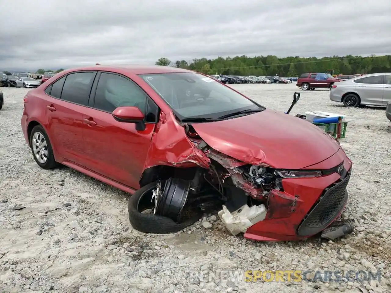 1 Photograph of a damaged car JTDEPRAE0LJ105846 TOYOTA COROLLA 2020