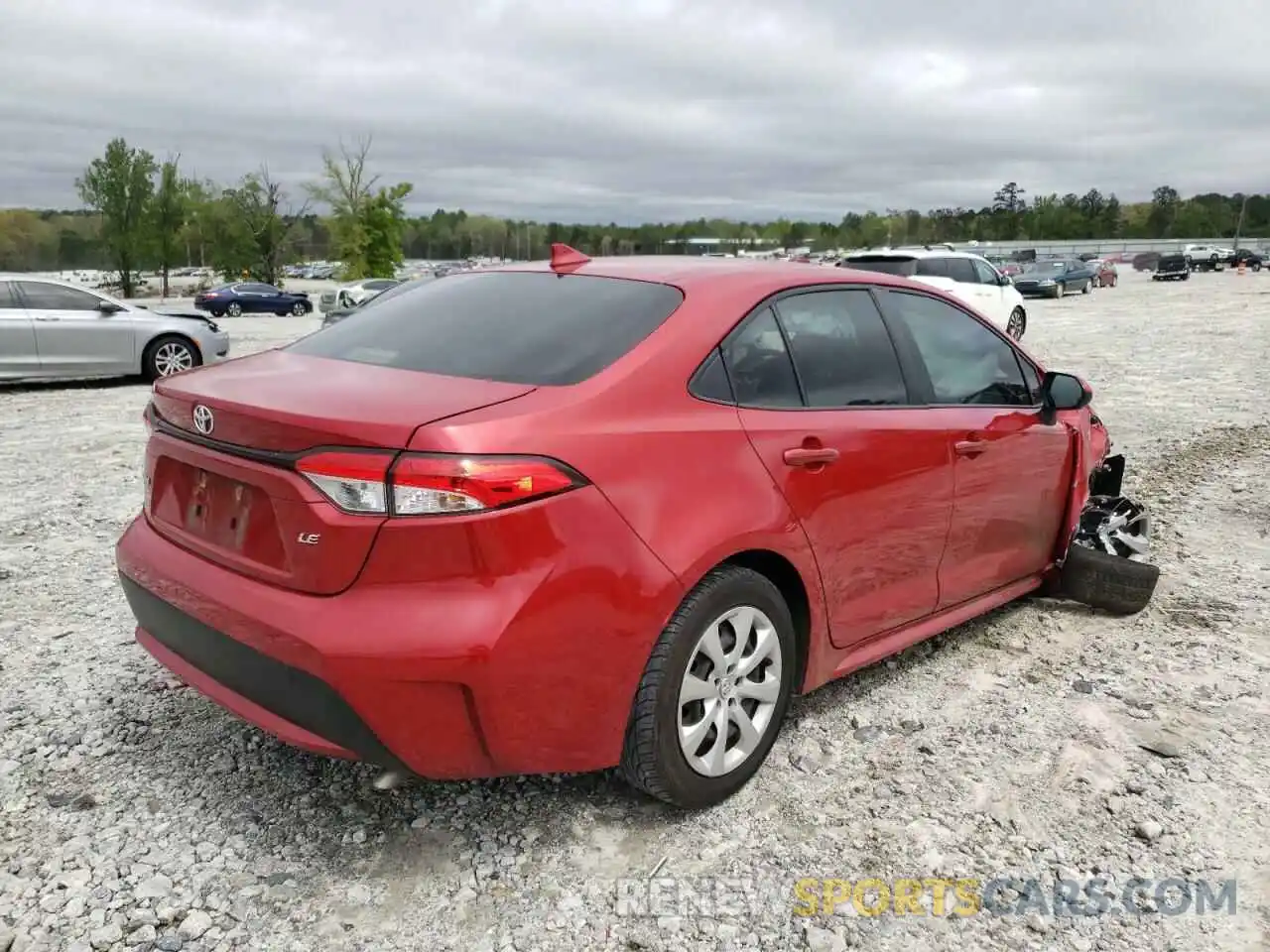 4 Photograph of a damaged car JTDEPRAE0LJ105846 TOYOTA COROLLA 2020