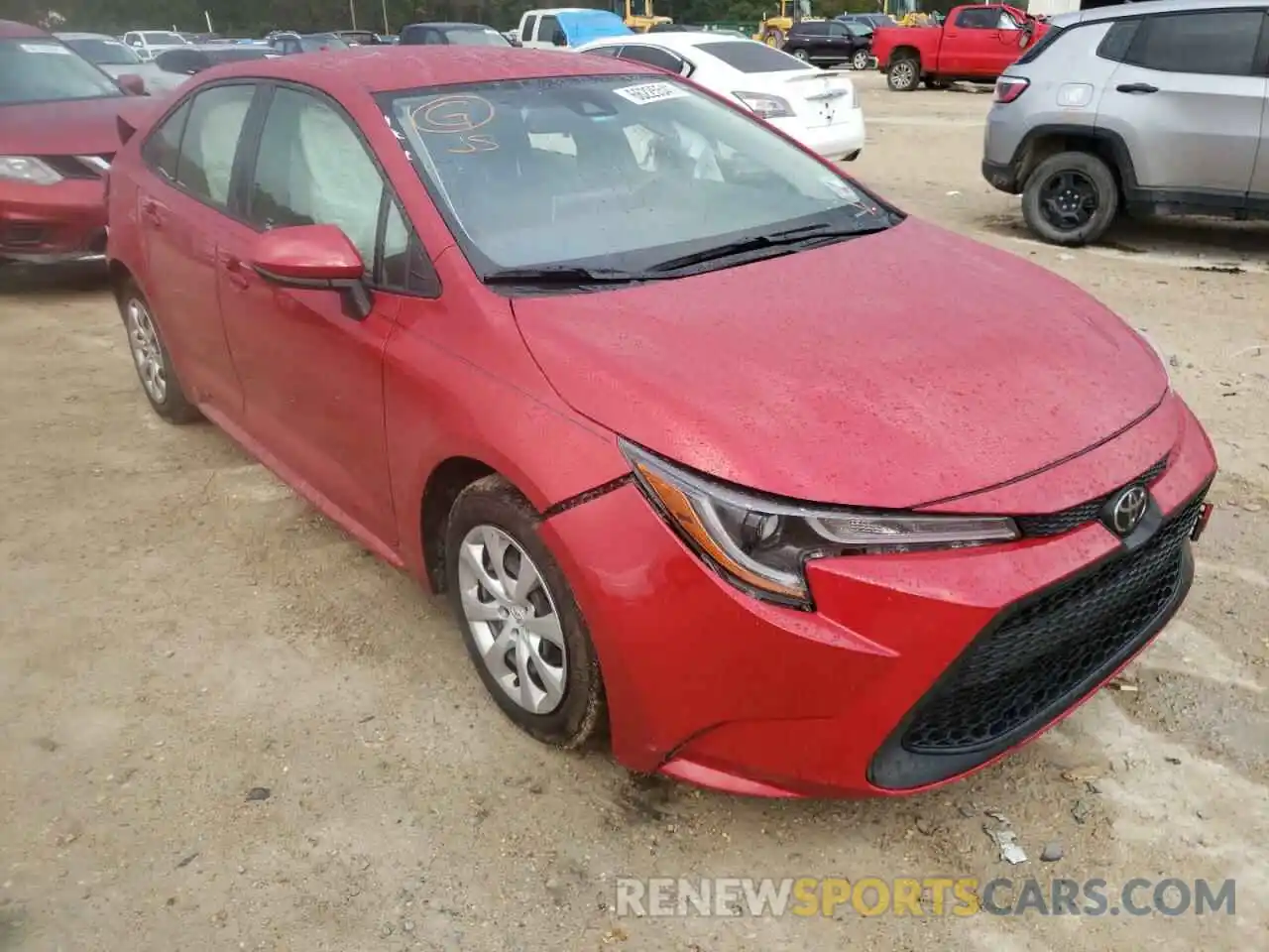 1 Photograph of a damaged car JTDEPRAE0LJ106057 TOYOTA COROLLA 2020