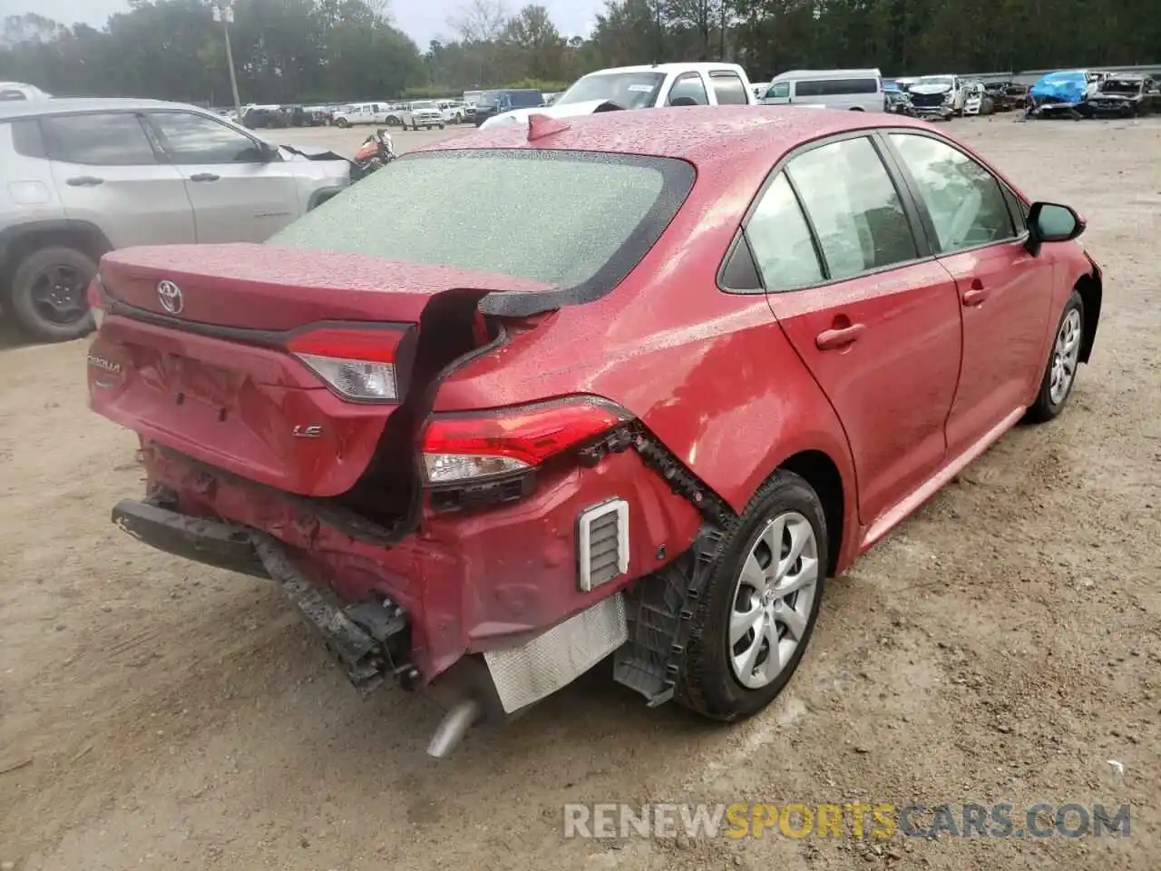 4 Photograph of a damaged car JTDEPRAE0LJ106057 TOYOTA COROLLA 2020