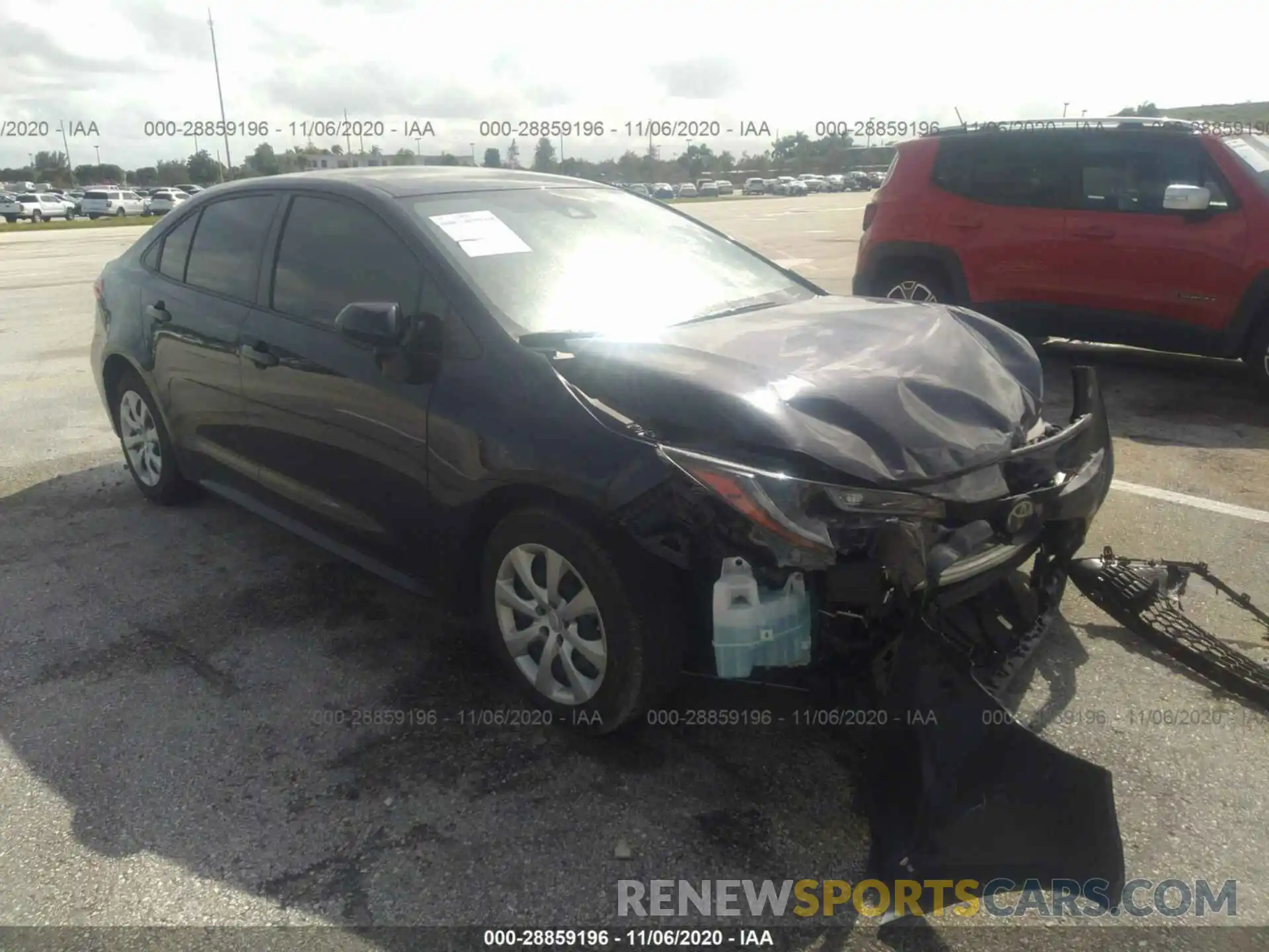 1 Photograph of a damaged car JTDEPRAE0LJ106561 TOYOTA COROLLA 2020