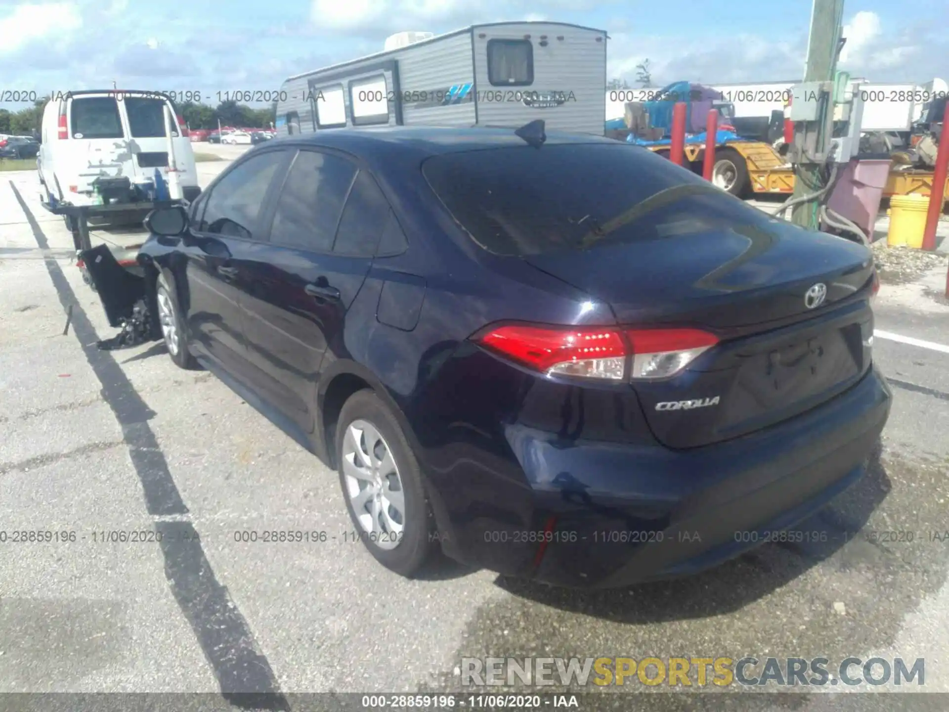 3 Photograph of a damaged car JTDEPRAE0LJ106561 TOYOTA COROLLA 2020