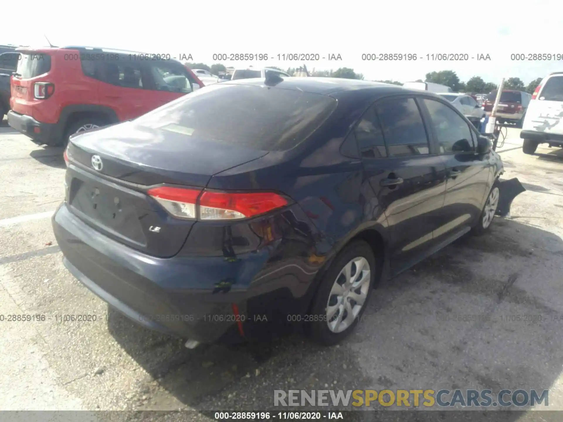 4 Photograph of a damaged car JTDEPRAE0LJ106561 TOYOTA COROLLA 2020