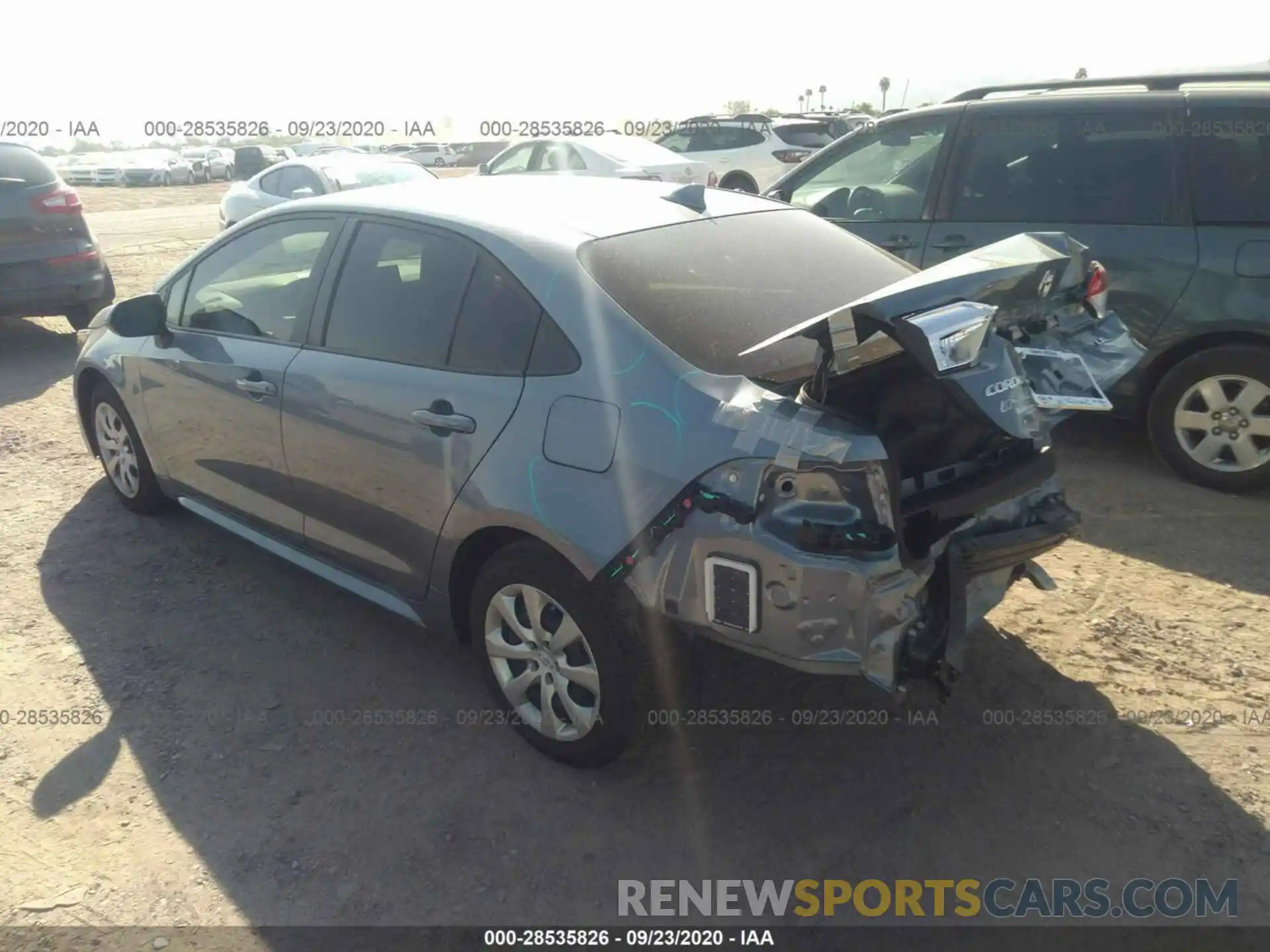 3 Photograph of a damaged car JTDEPRAE0LJ106625 TOYOTA COROLLA 2020