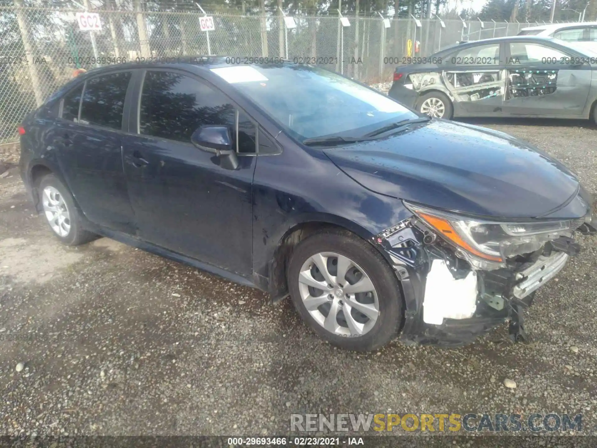 1 Photograph of a damaged car JTDEPRAE0LJ107029 TOYOTA COROLLA 2020