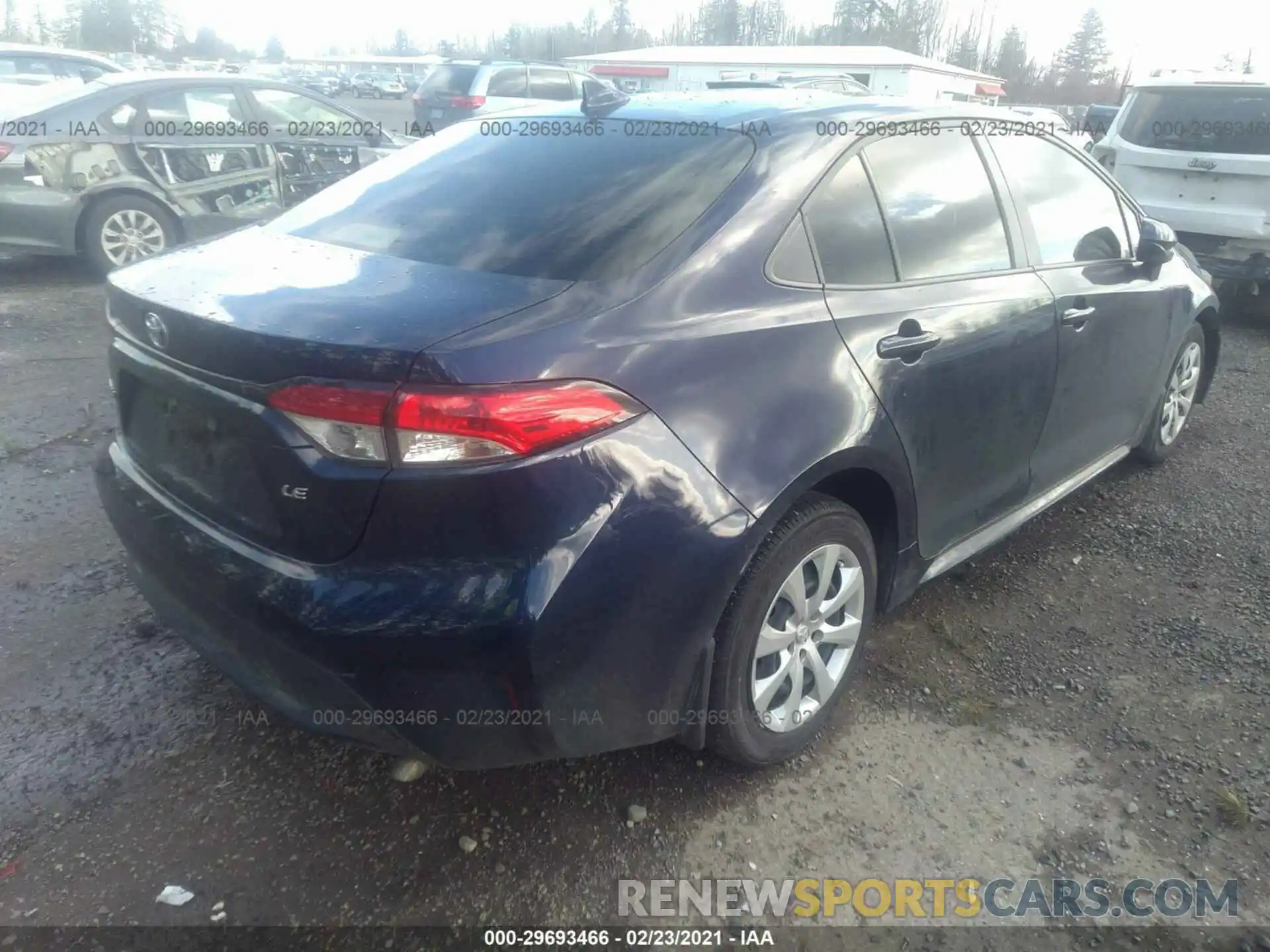 4 Photograph of a damaged car JTDEPRAE0LJ107029 TOYOTA COROLLA 2020