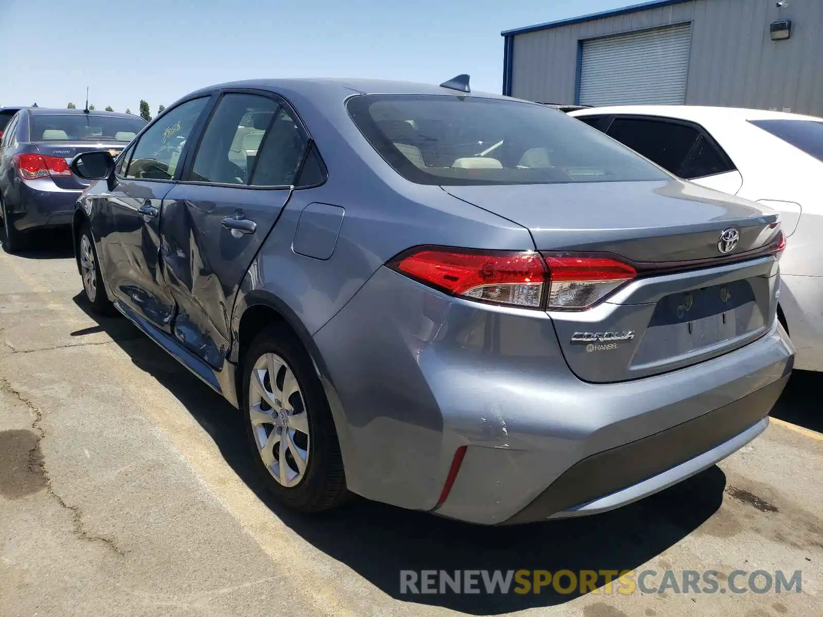 3 Photograph of a damaged car JTDEPRAE0LJ107841 TOYOTA COROLLA 2020