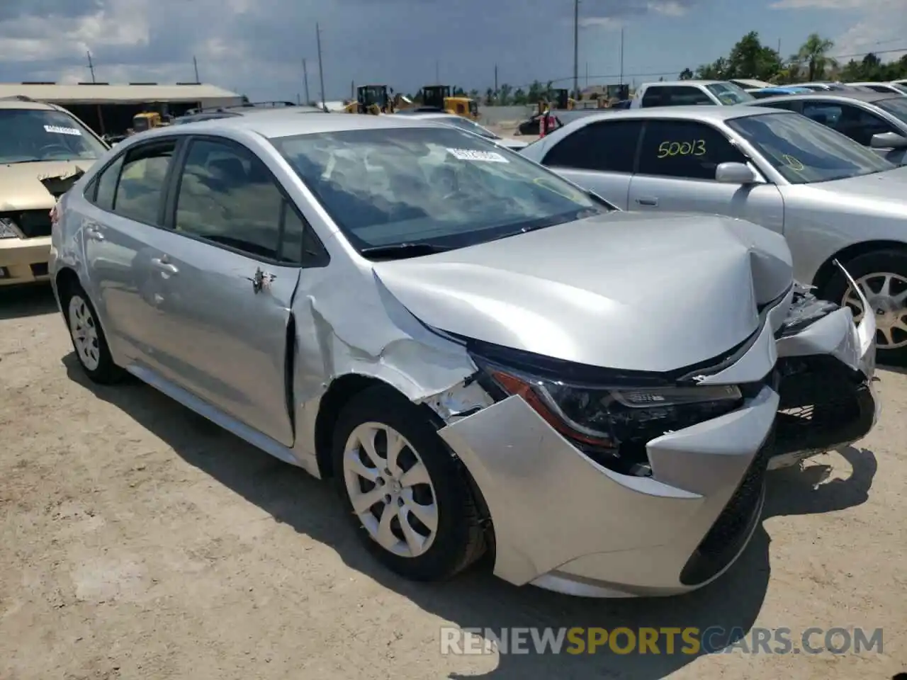 1 Photograph of a damaged car JTDEPRAE0LJ107936 TOYOTA COROLLA 2020