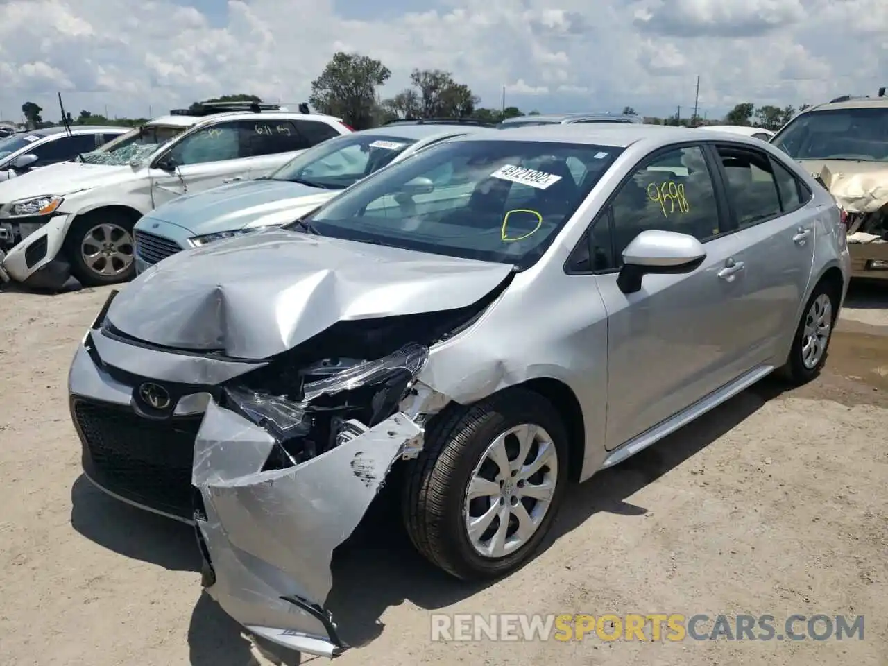 2 Photograph of a damaged car JTDEPRAE0LJ107936 TOYOTA COROLLA 2020