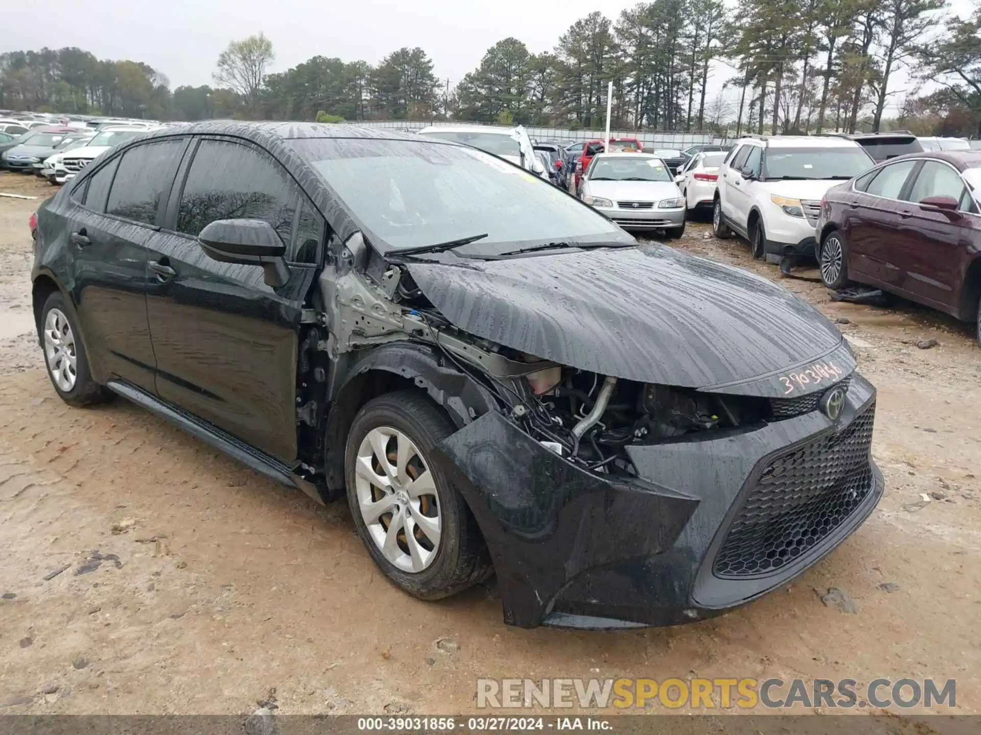 1 Photograph of a damaged car JTDEPRAE0LJ108326 TOYOTA COROLLA 2020