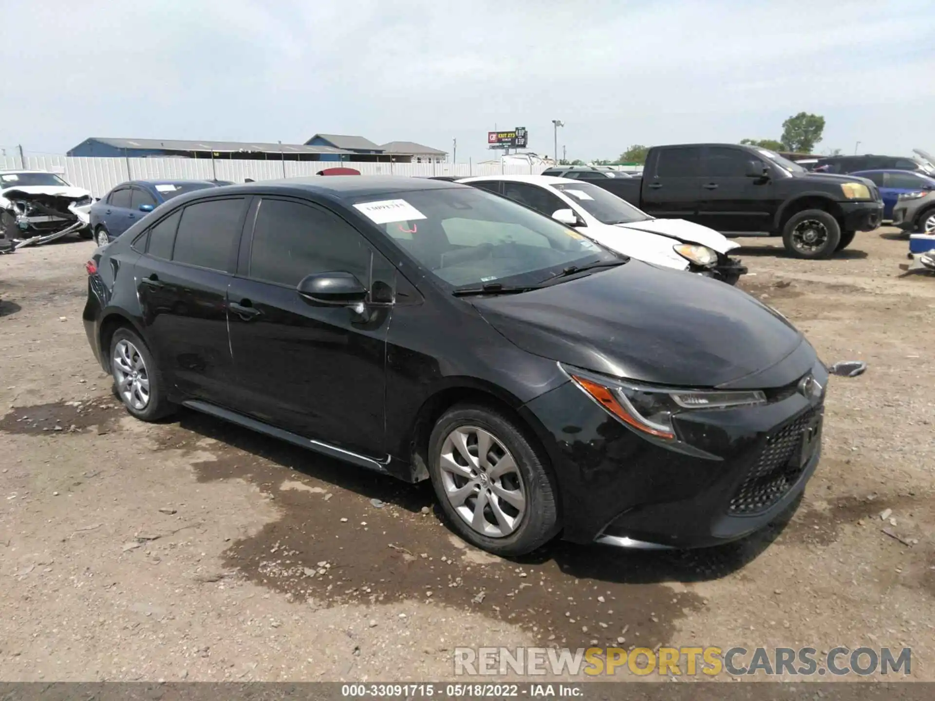 1 Photograph of a damaged car JTDEPRAE0LJ109556 TOYOTA COROLLA 2020