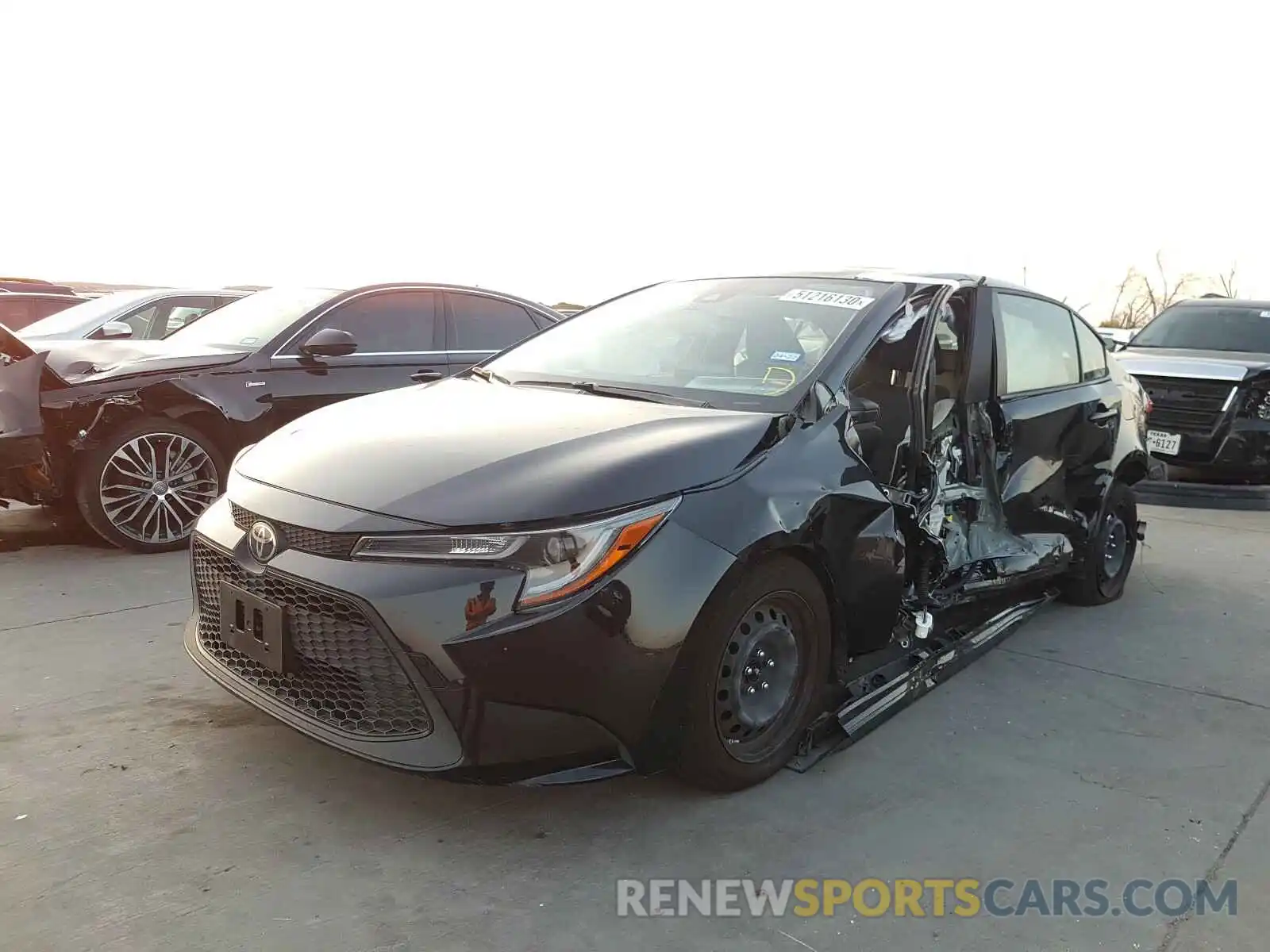 2 Photograph of a damaged car JTDEPRAE0LJ109749 TOYOTA COROLLA 2020