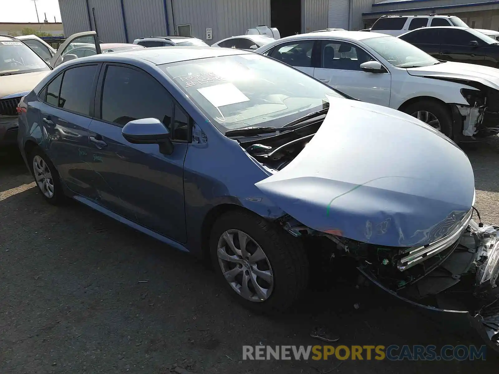 1 Photograph of a damaged car JTDEPRAE0LJ110481 TOYOTA COROLLA 2020