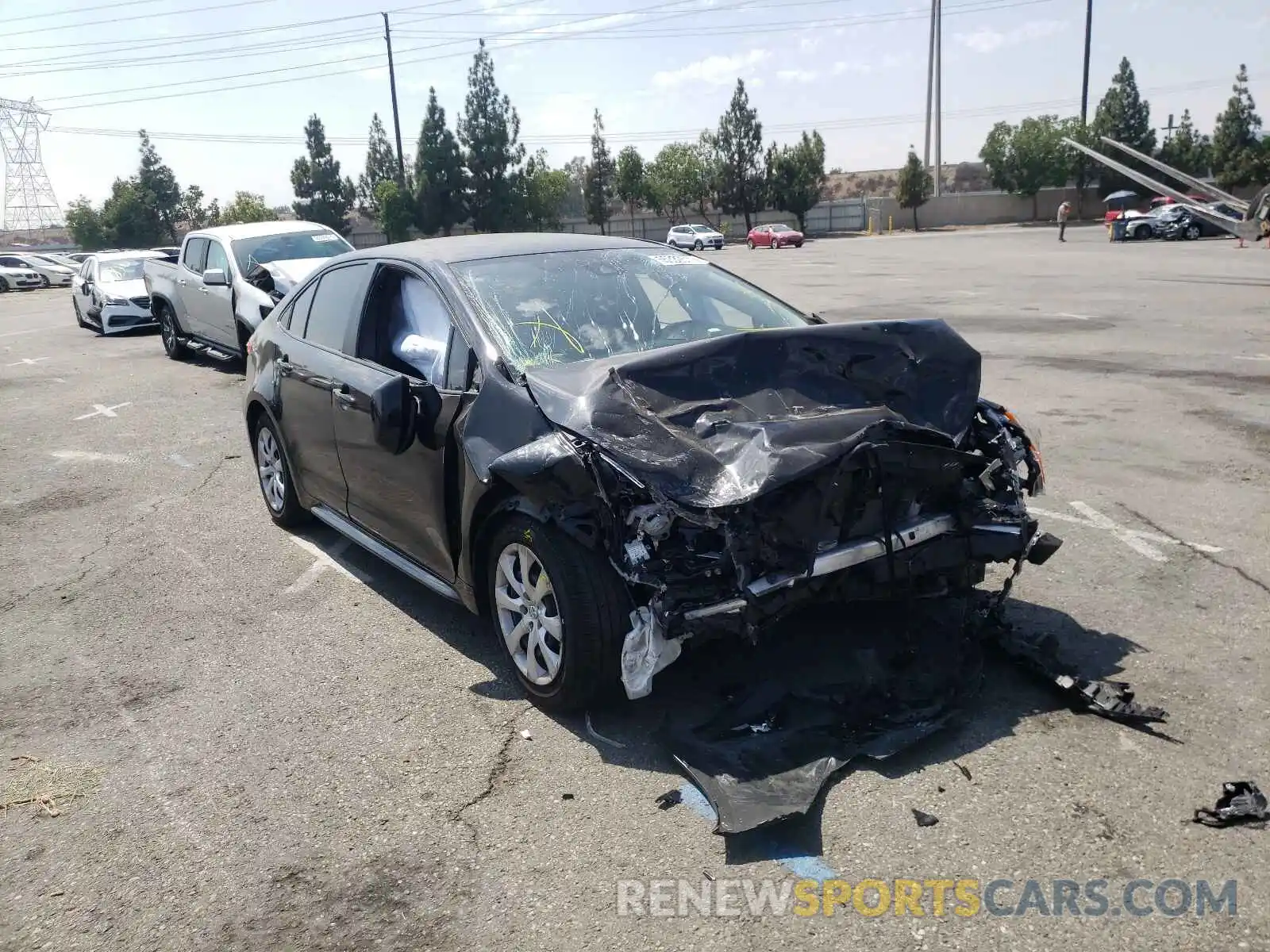 1 Photograph of a damaged car JTDEPRAE0LJ110495 TOYOTA COROLLA 2020