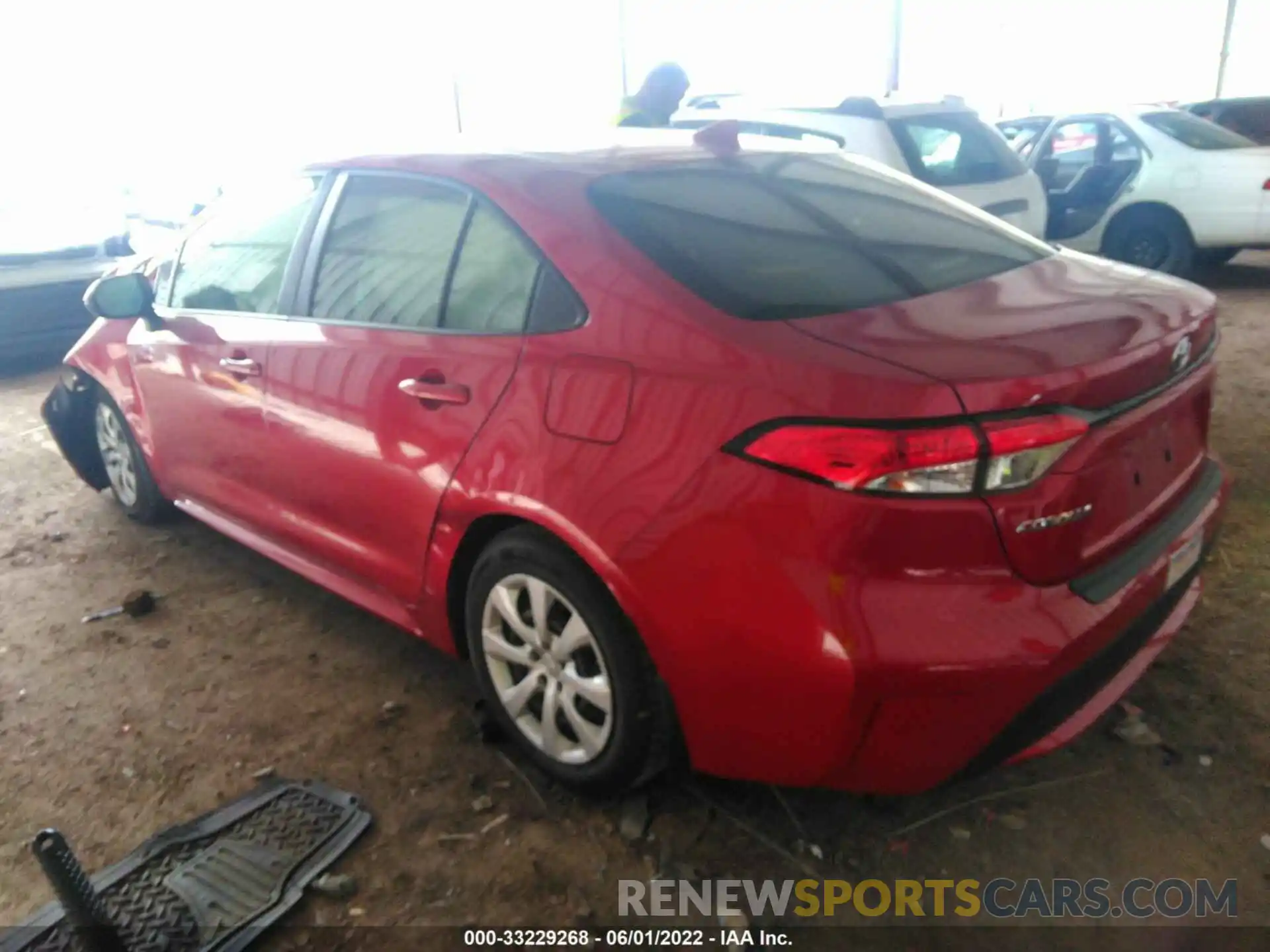 3 Photograph of a damaged car JTDEPRAE0LJ110884 TOYOTA COROLLA 2020