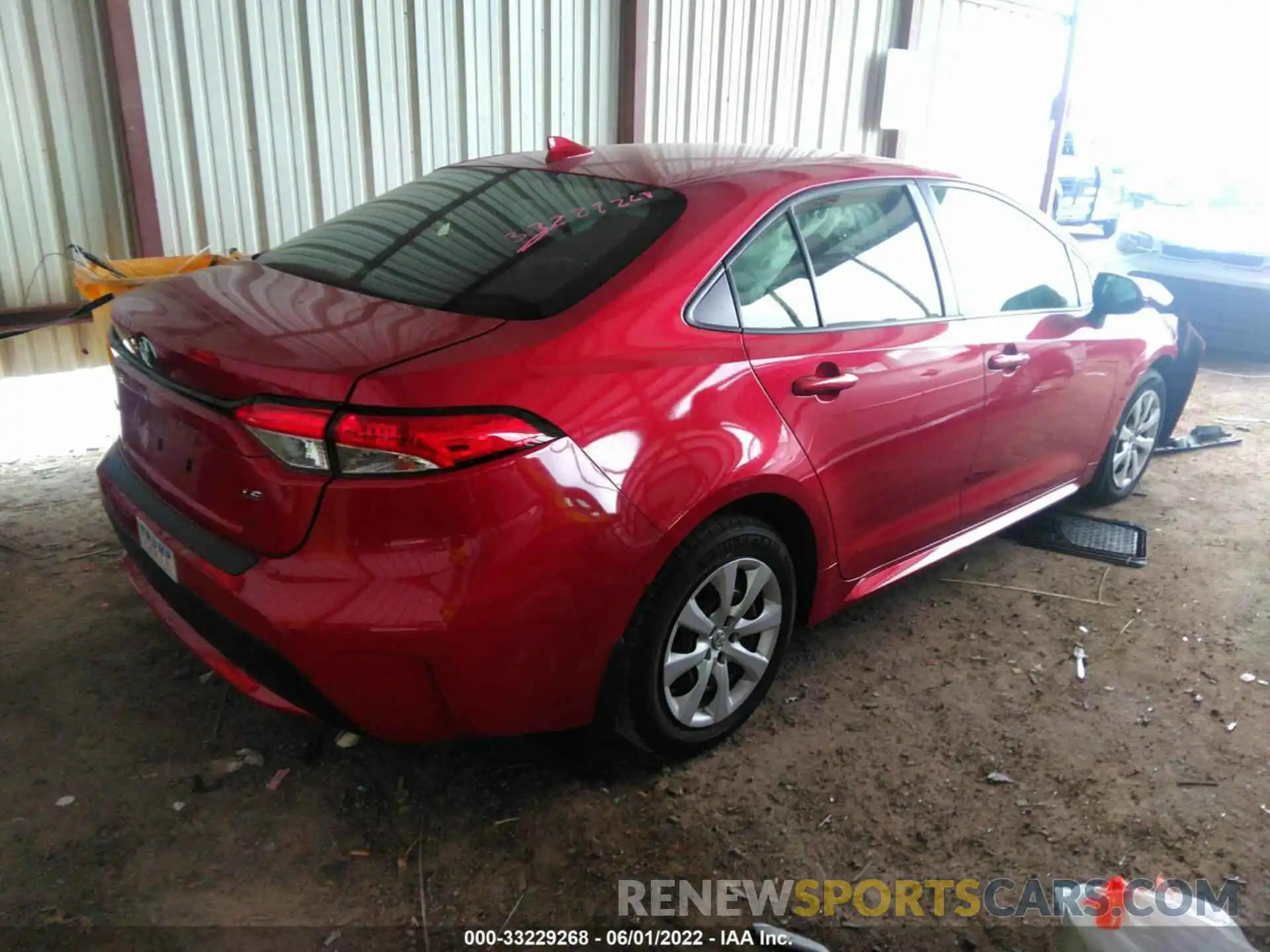 4 Photograph of a damaged car JTDEPRAE0LJ110884 TOYOTA COROLLA 2020