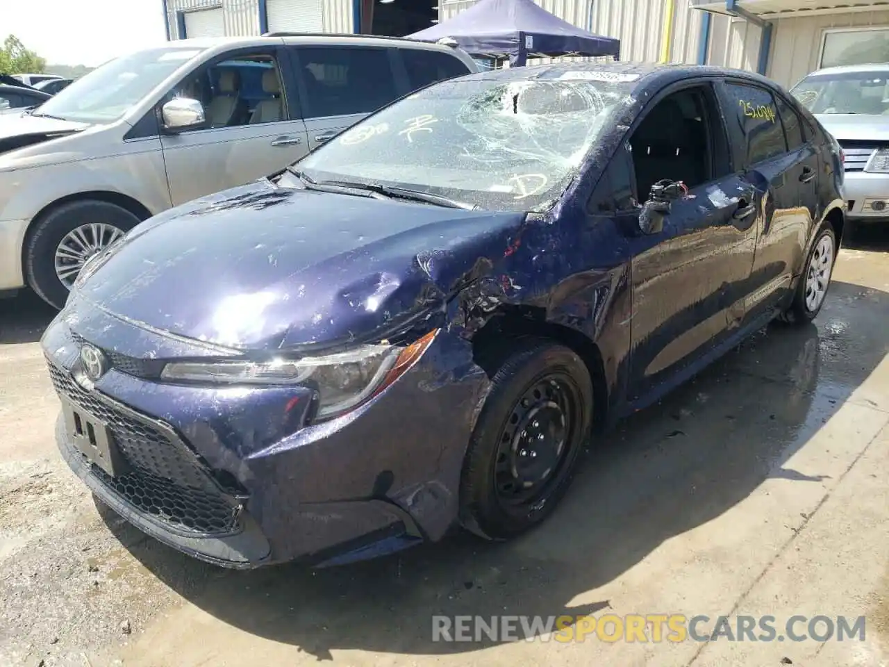 2 Photograph of a damaged car JTDEPRAE0LJ111534 TOYOTA COROLLA 2020