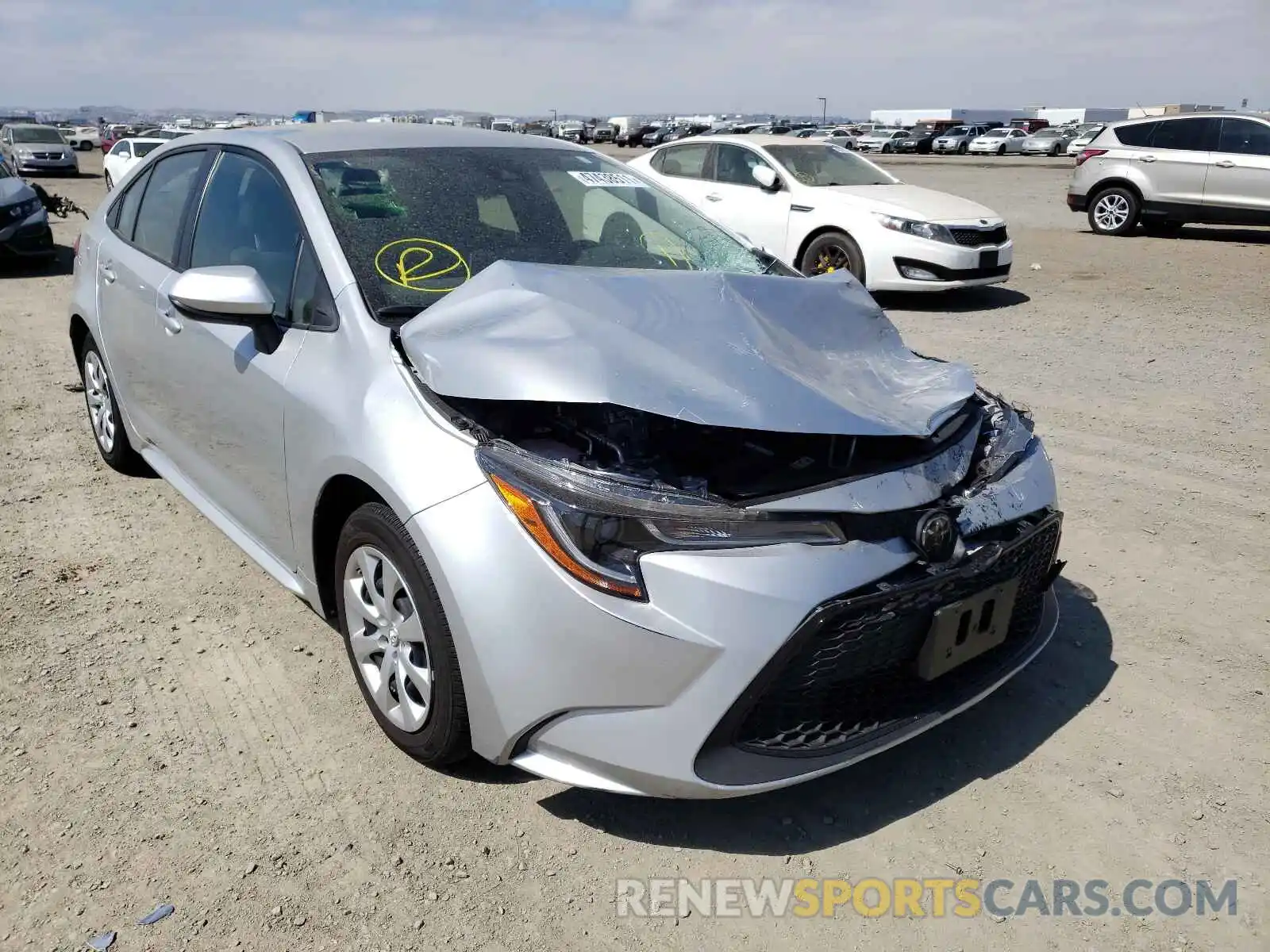 1 Photograph of a damaged car JTDEPRAE0LJ111839 TOYOTA COROLLA 2020