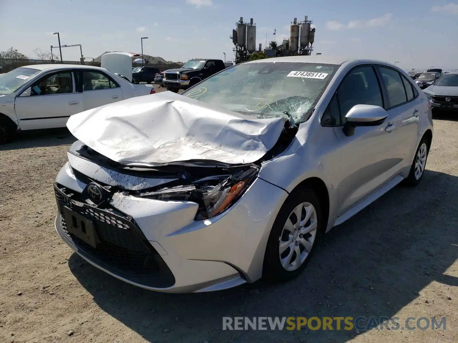 2 Photograph of a damaged car JTDEPRAE0LJ111839 TOYOTA COROLLA 2020